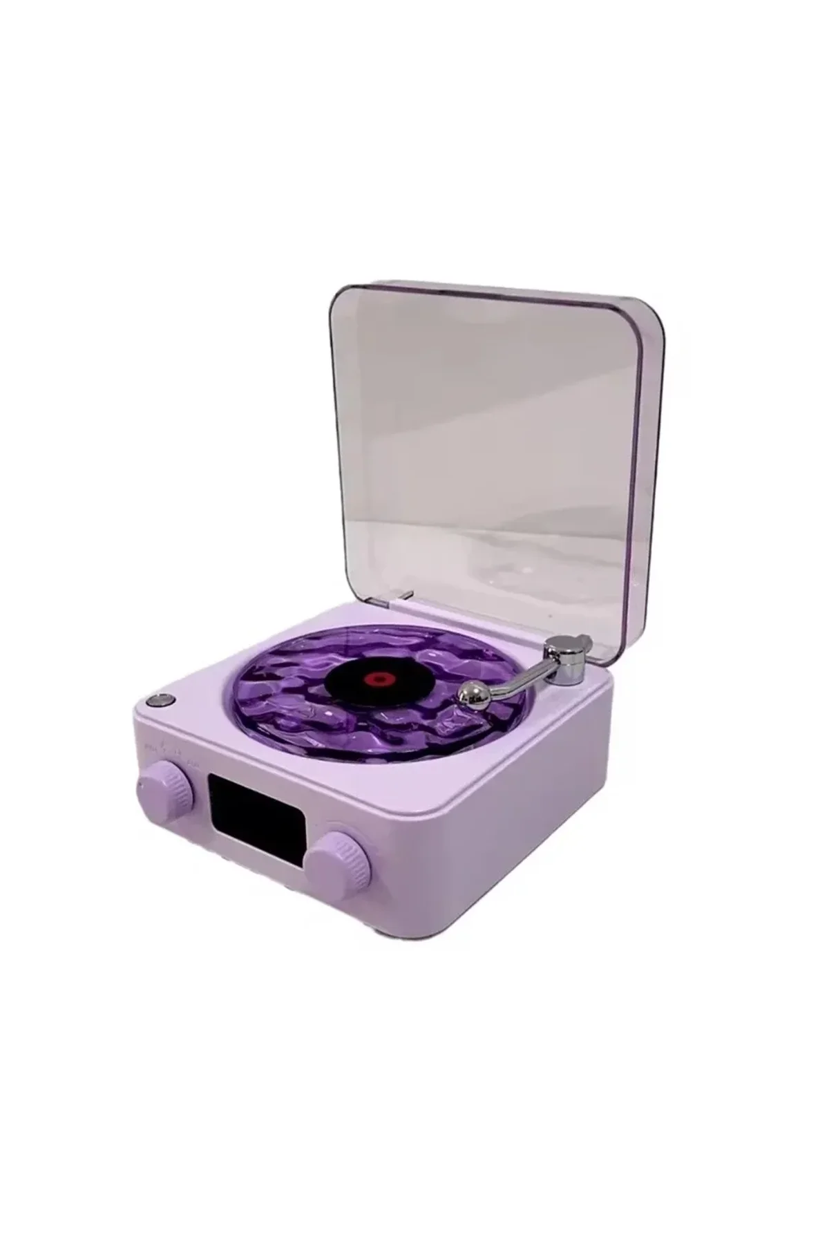Waves Nostalji Plak Görünümlü Bluetooth Hoparlör 3d Ses Dalgası Retro Müzik Plak Mor - Just Cheap Store Görsel 3