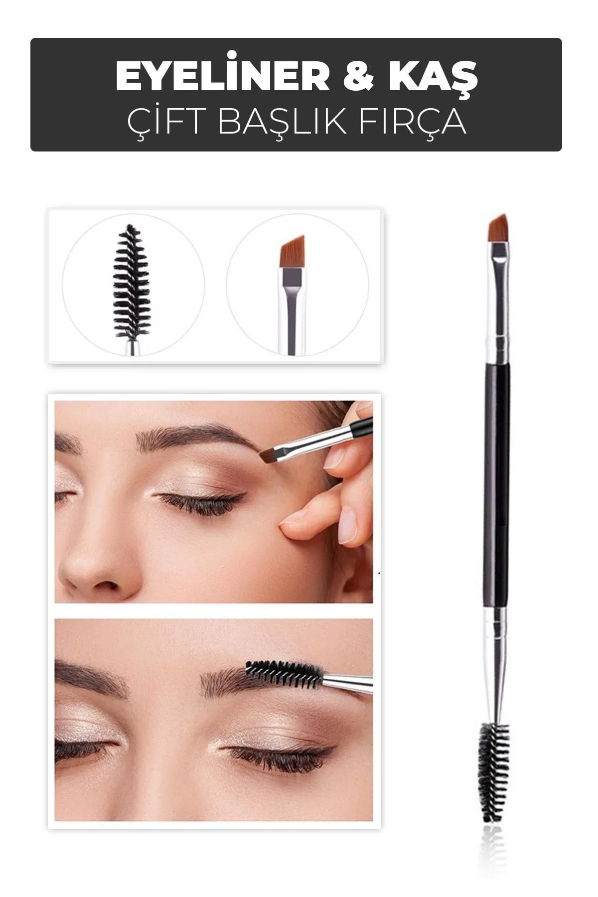Çift Başlıklı Eyeliner Ve Kaş Fırçası – Kolay Uygulama Ve Mükemmel Sonuçlar - Just Cheap Store Görsel 2