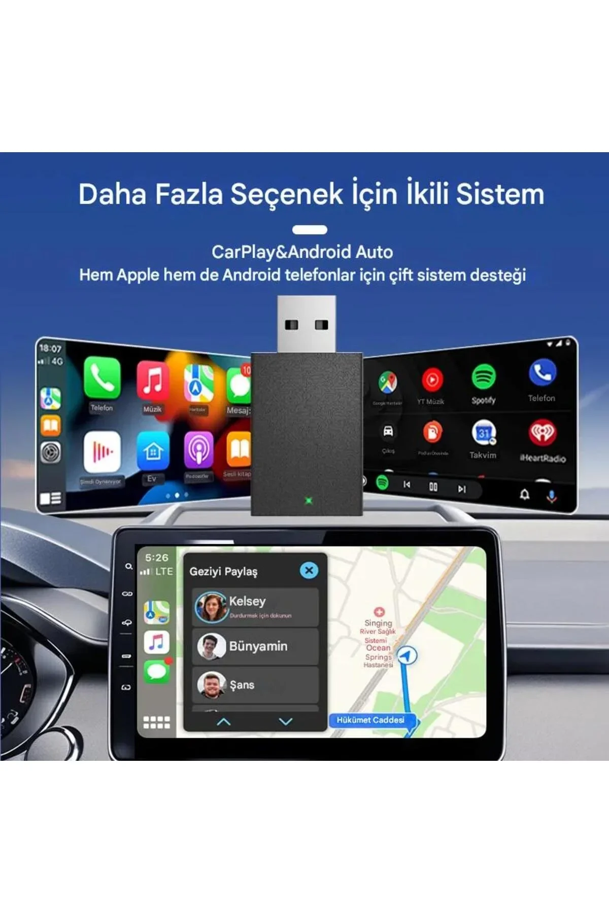 Kablosuz Android Auto/car Play Usb Dongle Cihazı - Just Cheap Store Görsel 5