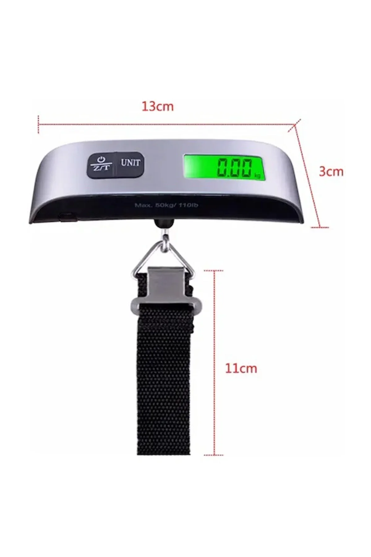 Dijital Işıklı Elektronik Askılı El Bagaj Tartısı Bavul Kantarı Seyahat Çantası 50kg - Just Cheap Store Görsel 4