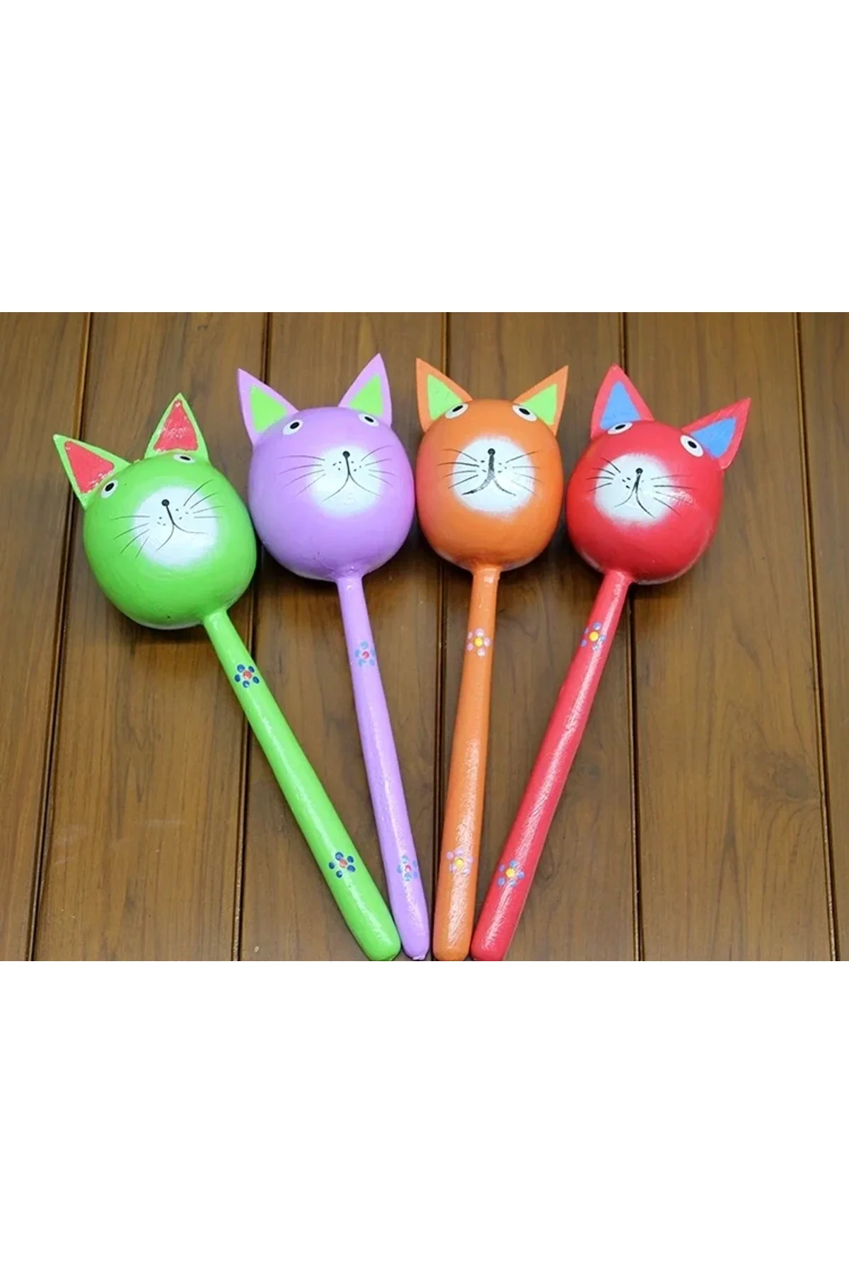 Ahşap Kedi Marakas Tekli Polos:29 - Just Cheap Store Görsel 2