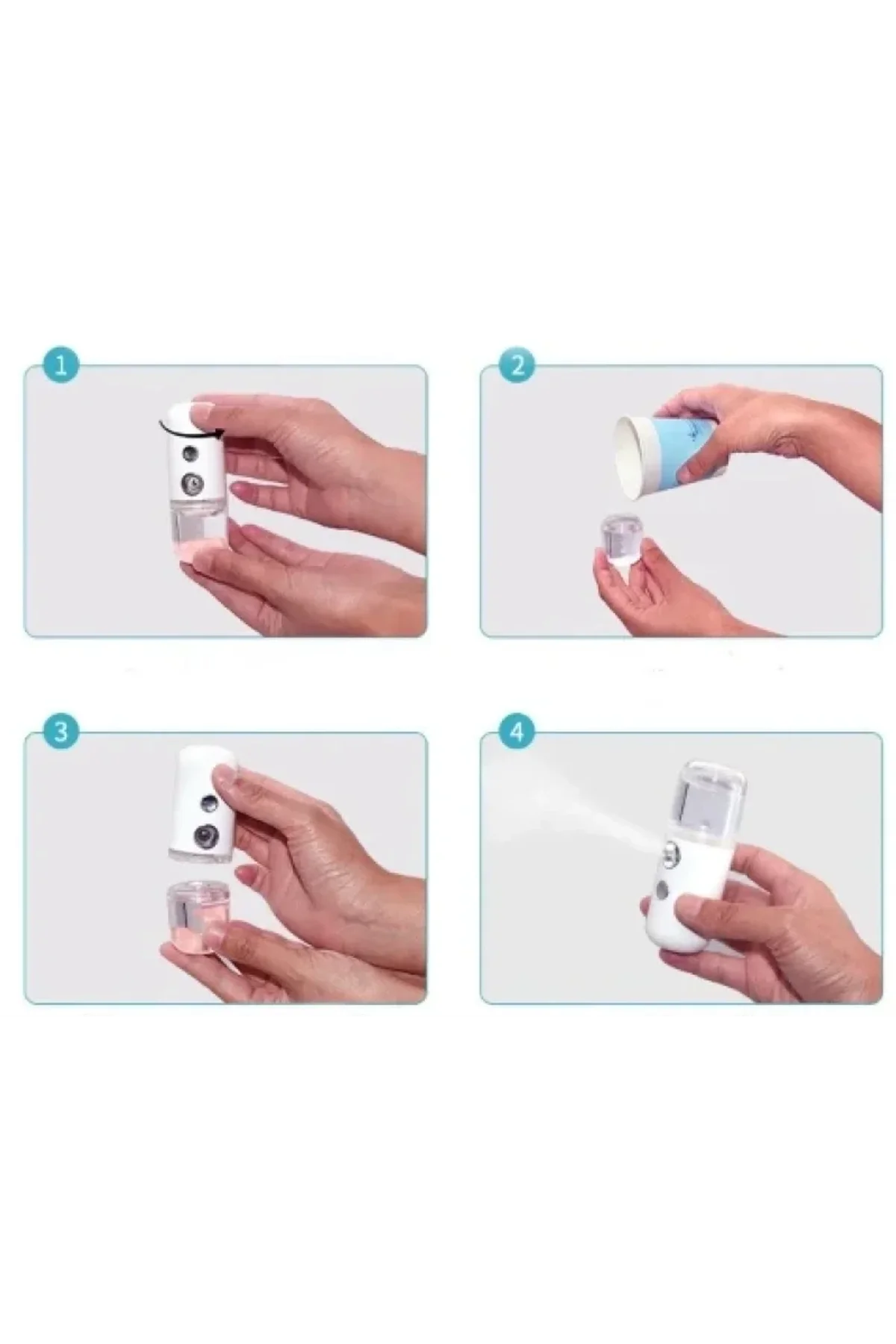 Şarjlı Mini Yüz Nemlendirici Dezenfektan Cihazı Mist Sprayer - Just Cheap Store Görsel 5