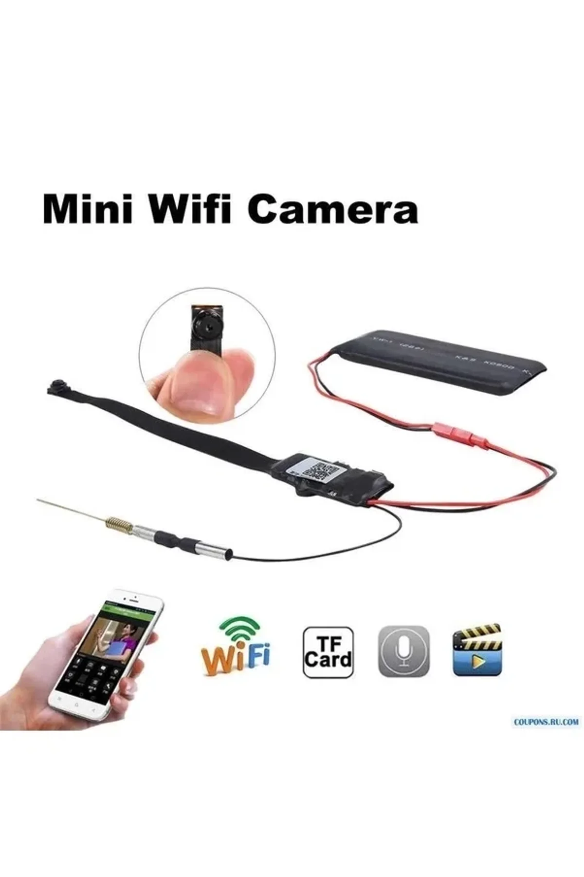 1080p Ip Modül Full Hd Wifi Kamera Güvenlik Bakıcı Kamerası - Just Cheap Store Görsel 2
