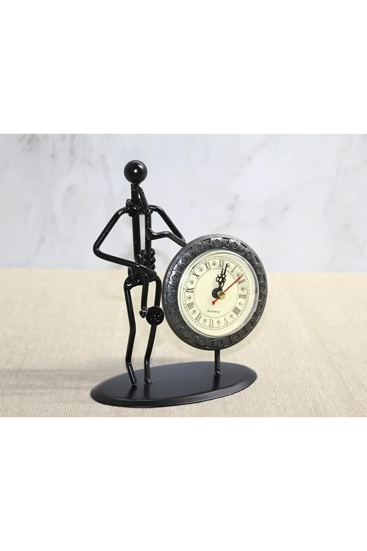 Metal Saatli Saksafon Çalan Müzisyen Alk4335 - Just Cheap Store Görsel 2