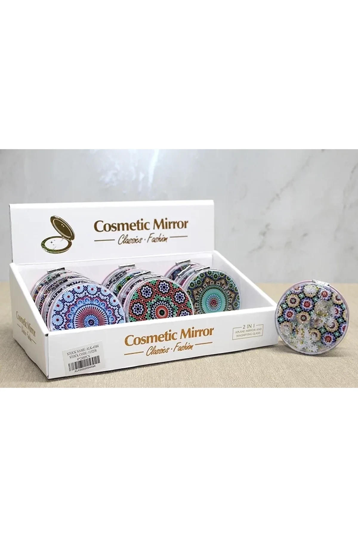 Mandala Desenli Hareketli Sulu El Aynası Alk4584 - Just Cheap Store Görsel 2