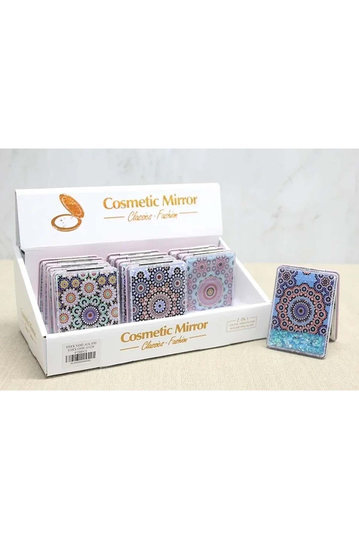 Mandala Desenli Hareketli Sulu El Aynası Alk4585 - Just Cheap Store Görsel 2