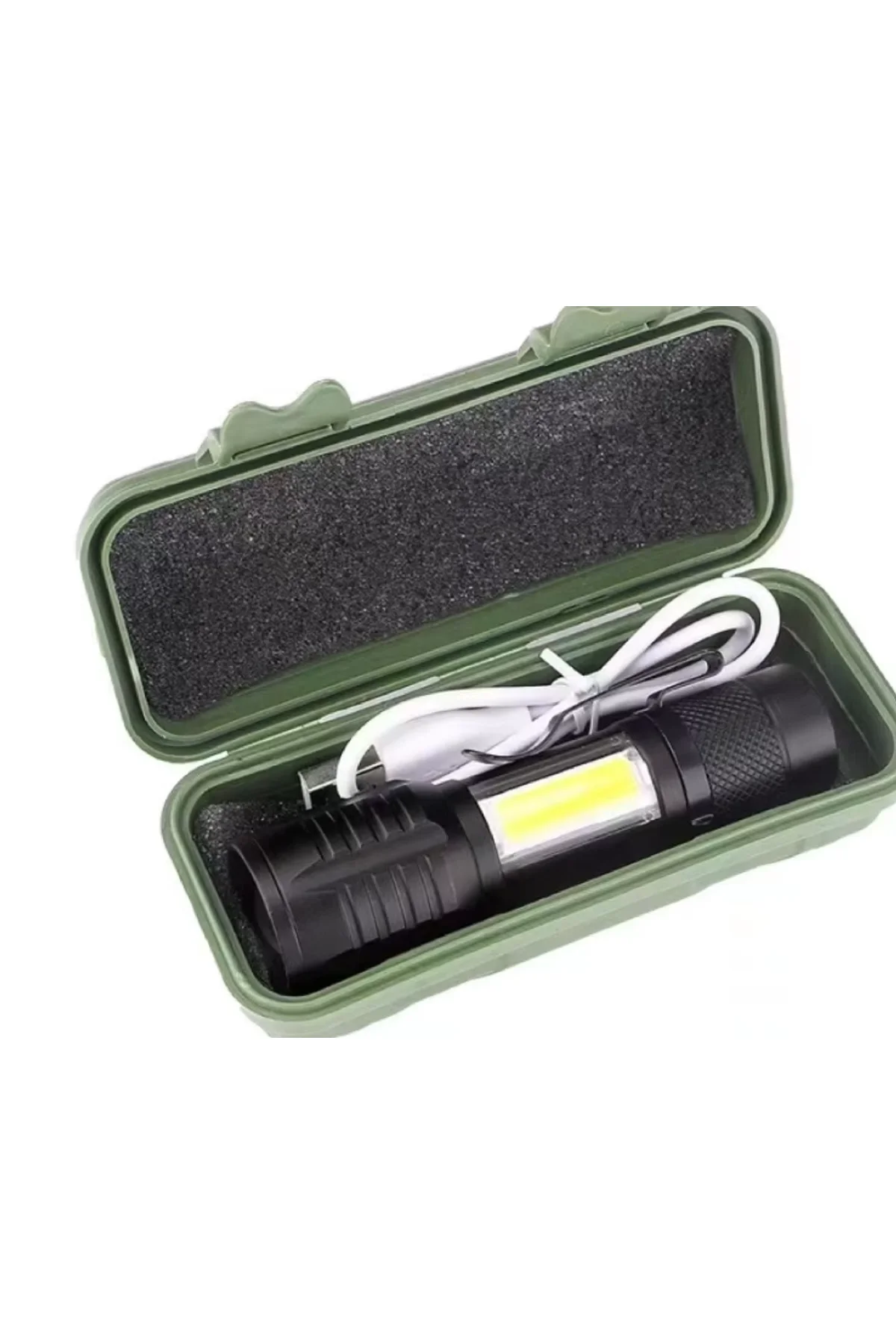 Ws-5454 Taktik El Feneri Usb Şarj Edilebilir Kamp Feneri Cob Zumlanabilir Mini Taşınabilir El Feneri - Just Cheap Store Görsel 4
