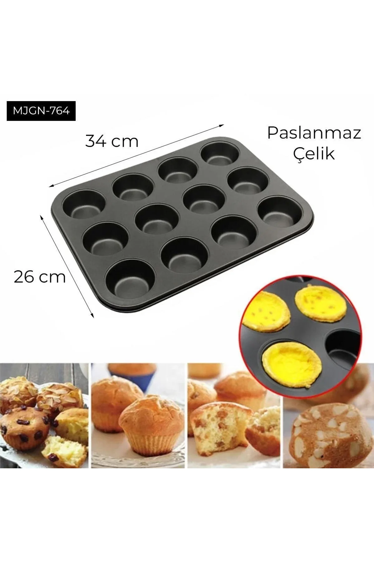 12 Gözlü Kek Kalıbı - Just Cheap Store Görsel 2