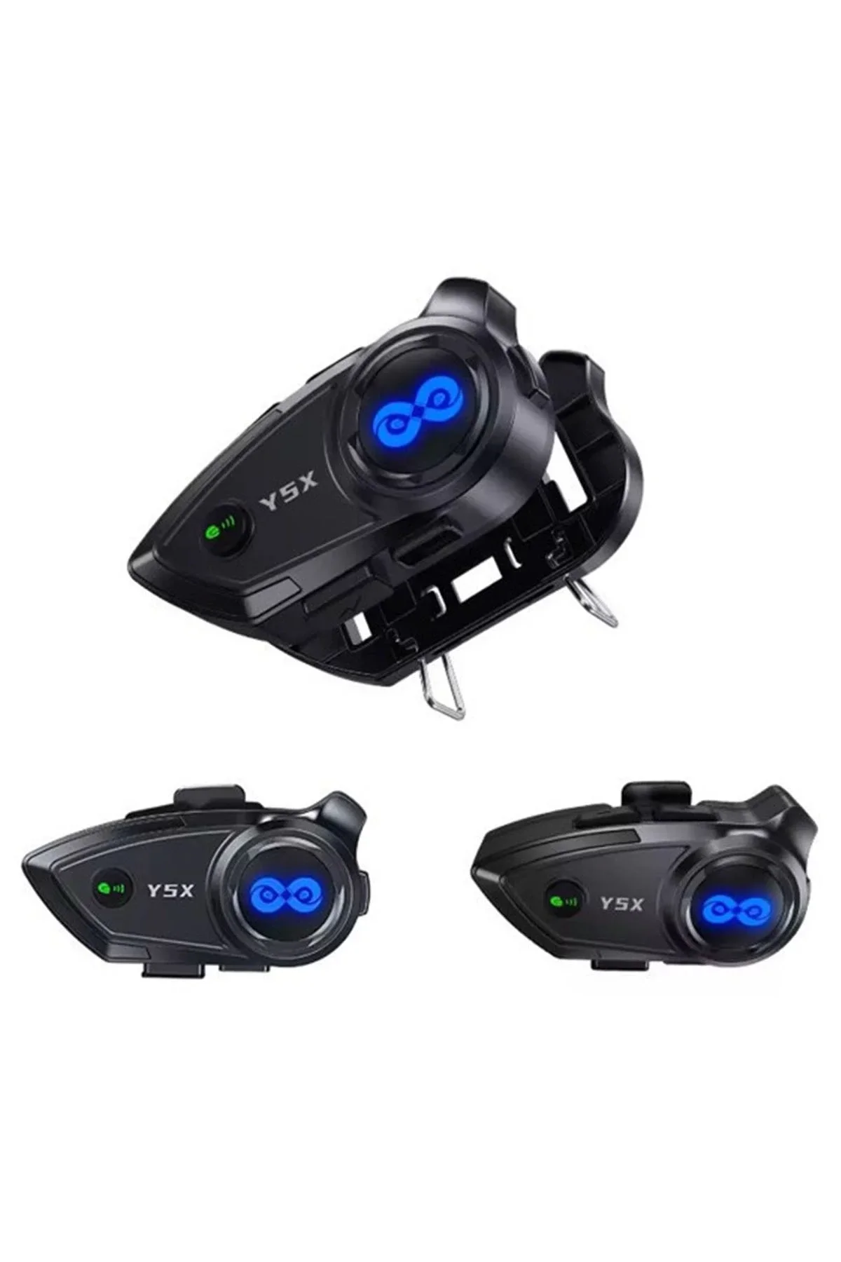 Y5x Rgb Işıklı Intercom 5 Kişi Bağlantılı 1000mah Motosiklet Bluetooth Kulaklık Seti - Just Cheap Store Görsel 2