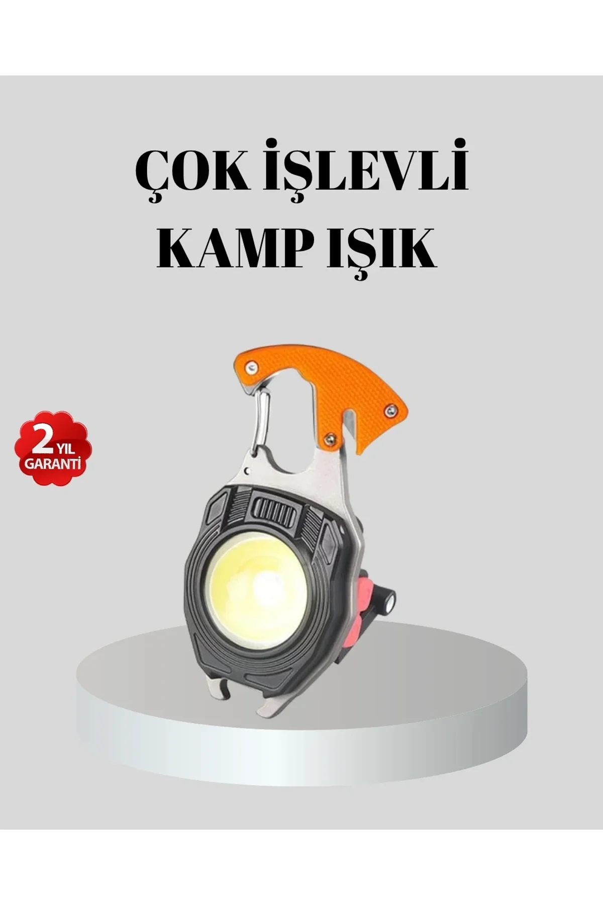 Çok Fonksiyonlu Anahtarlık Fener – Güçlü Led Işıklı, Şarjlı, Düdüklü Ve Tornavidalı Mini El Feneri - Just Cheap Store Görsel 2