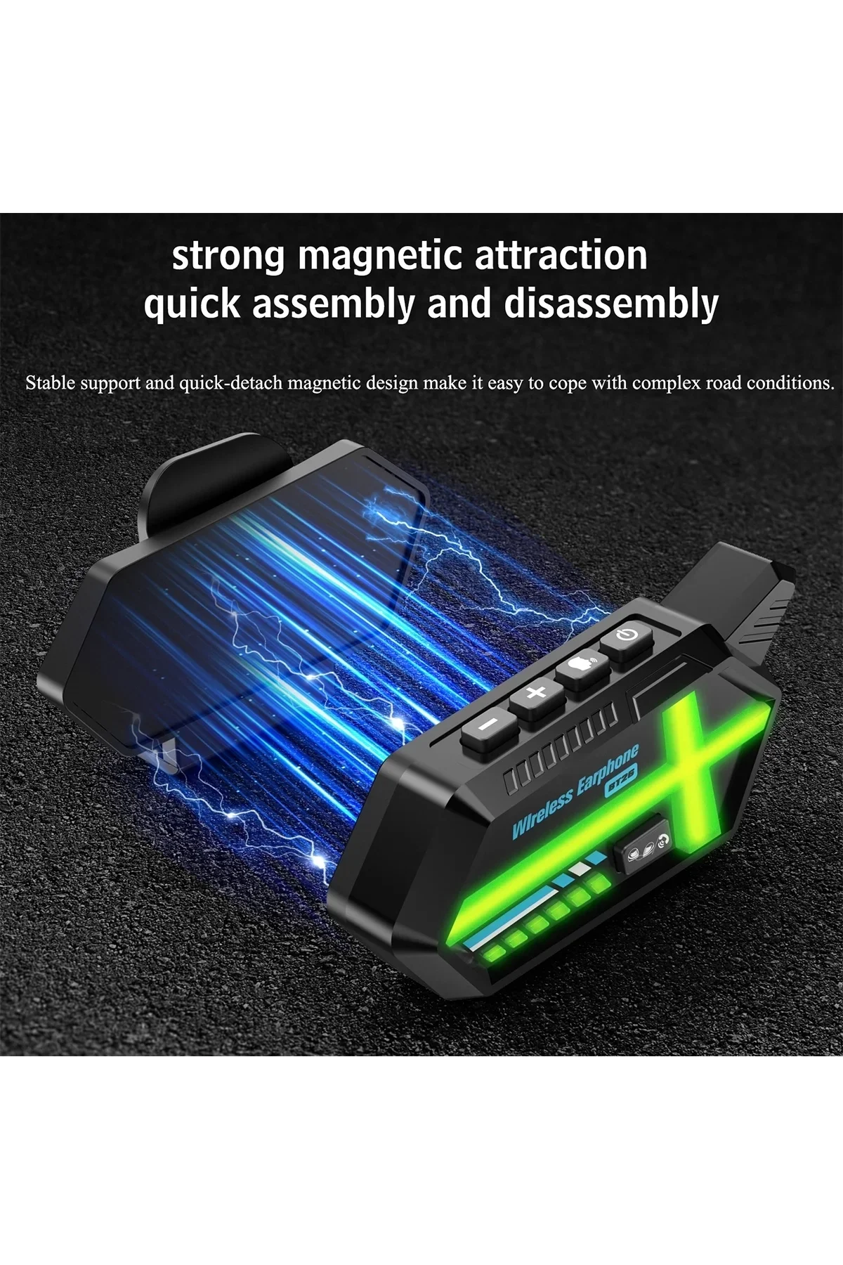 Bt26 Motosiklet Kask Kulaklık Bluetooth Rgb Işıklı 2 Eşleşme Özellikli 1000 Mah Intercom - Just Cheap Store Görsel 5