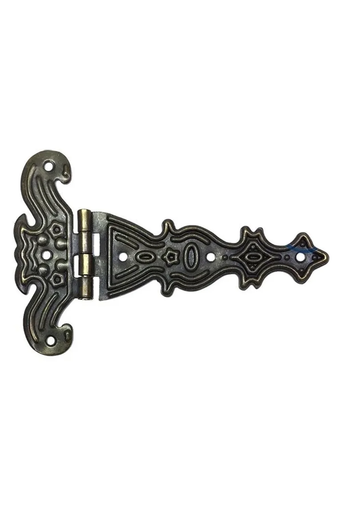 Dekoratif, Sac Tek Kuyruklu Menteşe - 69x102 Mm, Büyük, Antik, 1 Adet