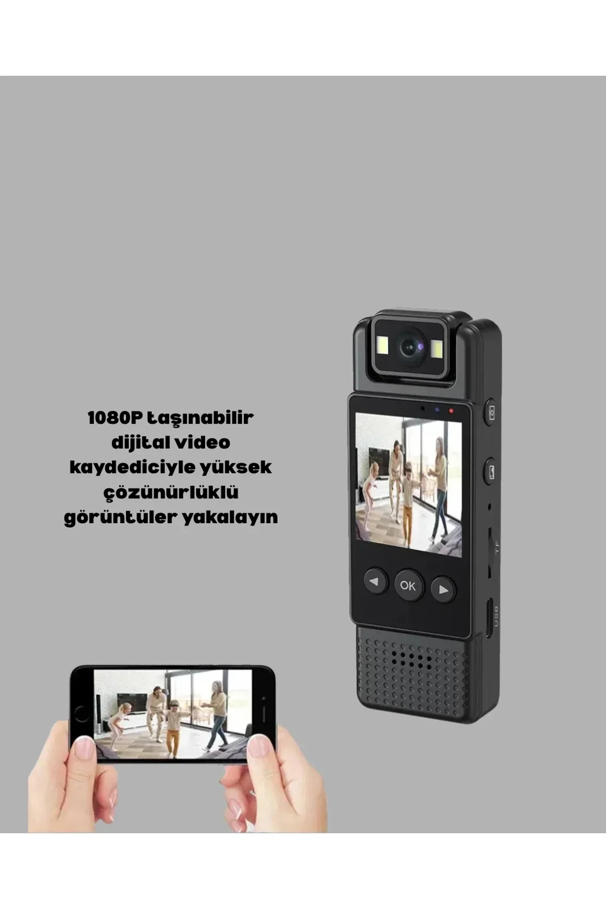 Mini Kamera 1080p Full Hd Döner Lens Taşınabilir - Just Cheap Store Görsel 3