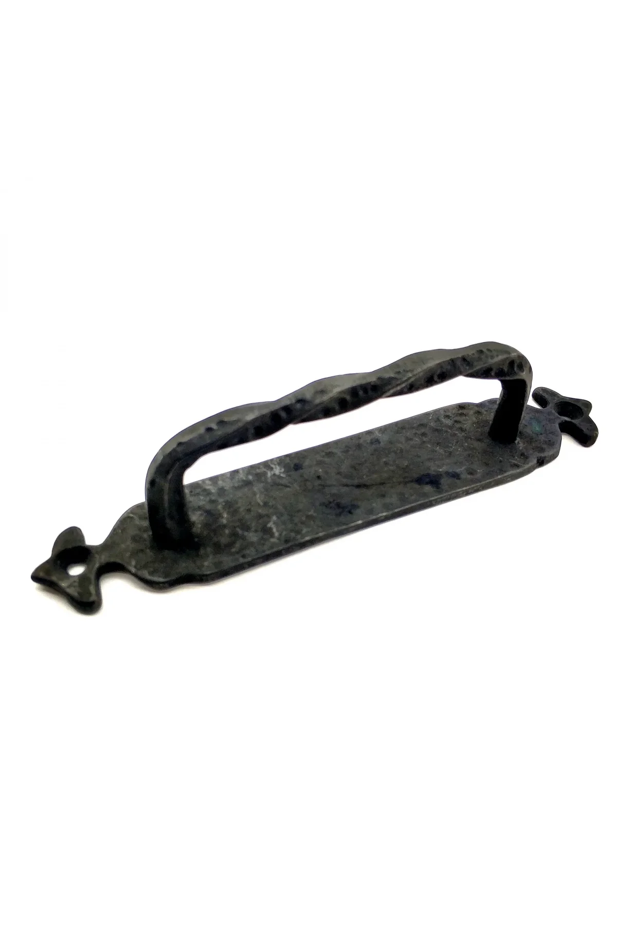 Antika Tarz Dekoratif Pirinç Burgulu Çekme Kol - 205x33 Mm, Oksit