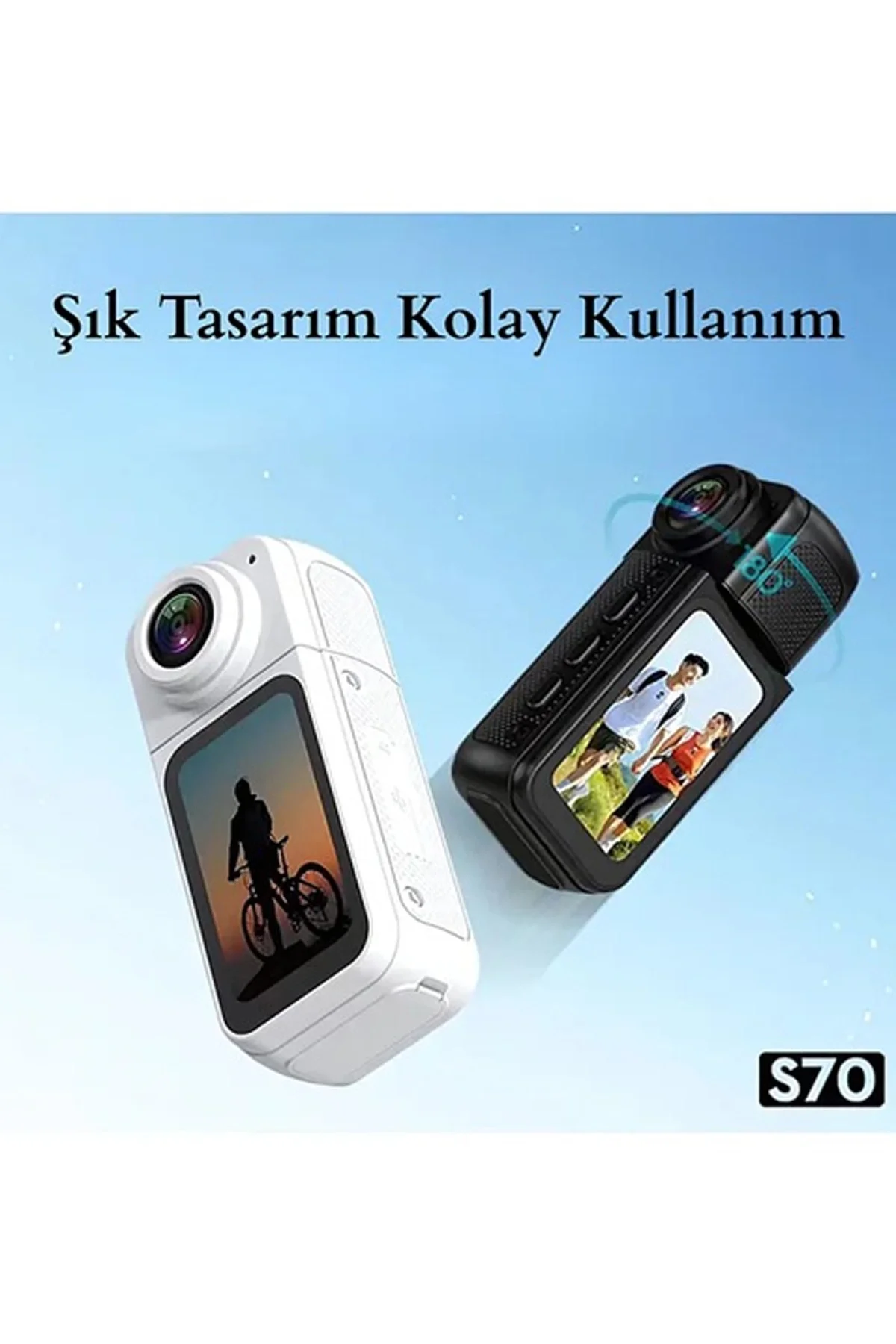 S70 Mıknatıslı Yaka Kamerası Hd Kalite, 30 Fps, Kolay Bağlantı, Boyun Askısı 2.7k Siyah - Just Cheap Store Görsel 5