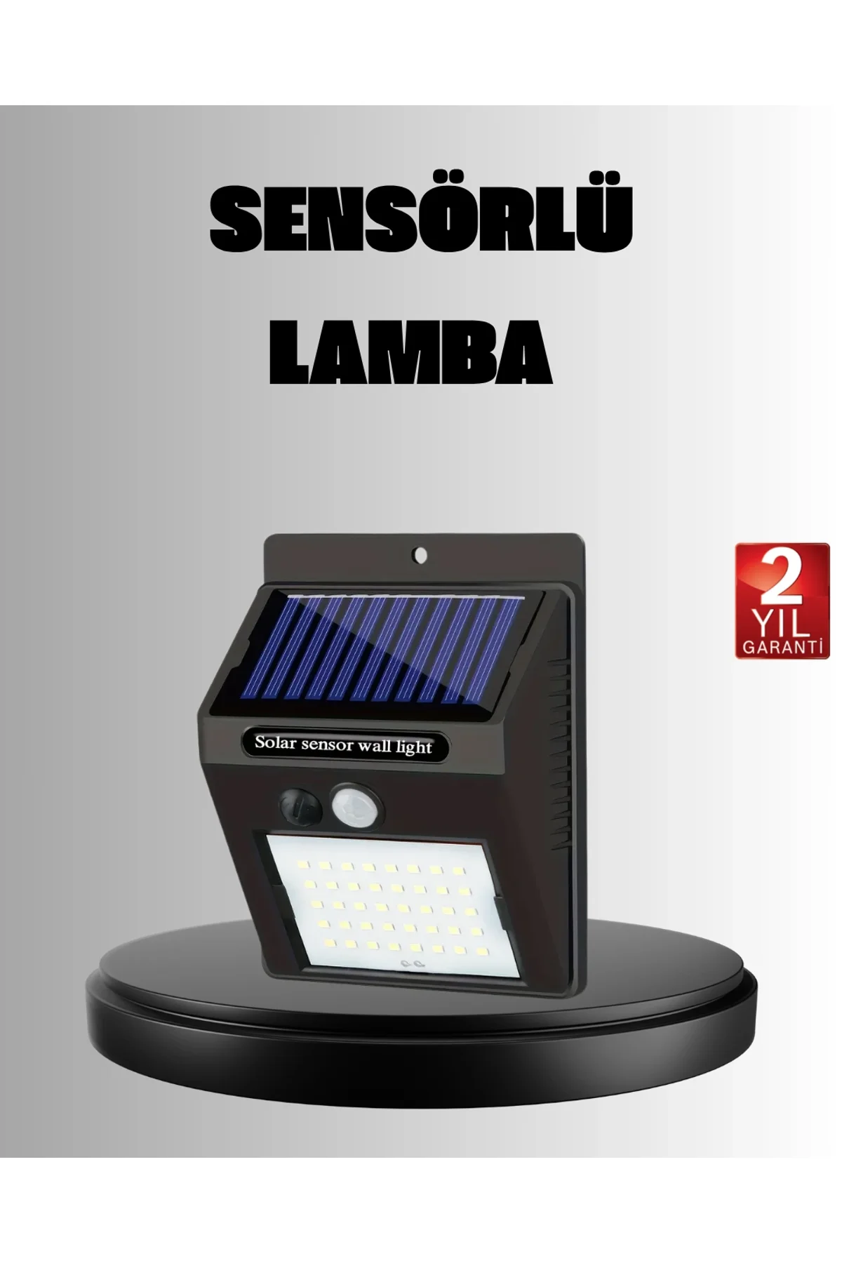 Solar Led Bahçe Aydınlatma – Hareket Sensörlü, Güneş Paneliyle Şarj Olan, Ip65 Dayanıklı