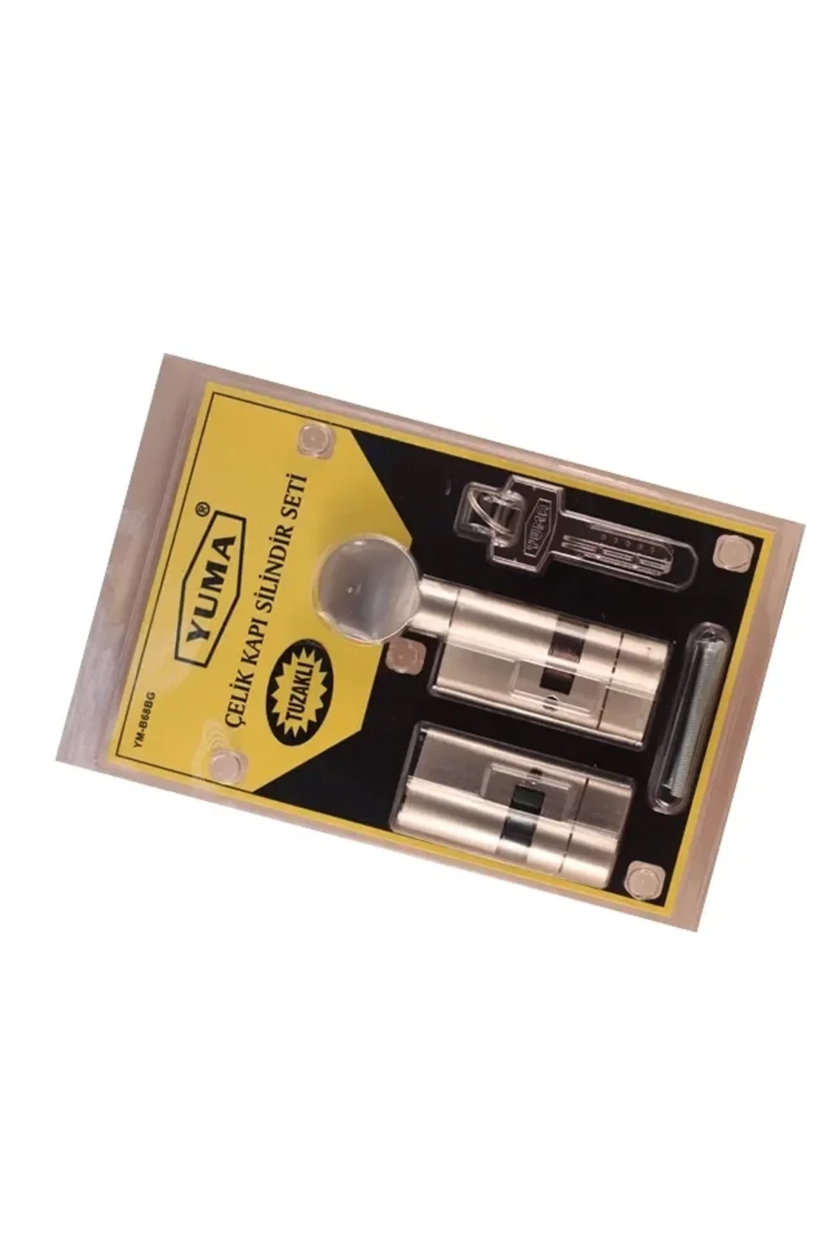 68mm Mandallı Çelik Kapı Tuzaklı Barel Seti - Sarı - Just Cheap Store Görsel 2