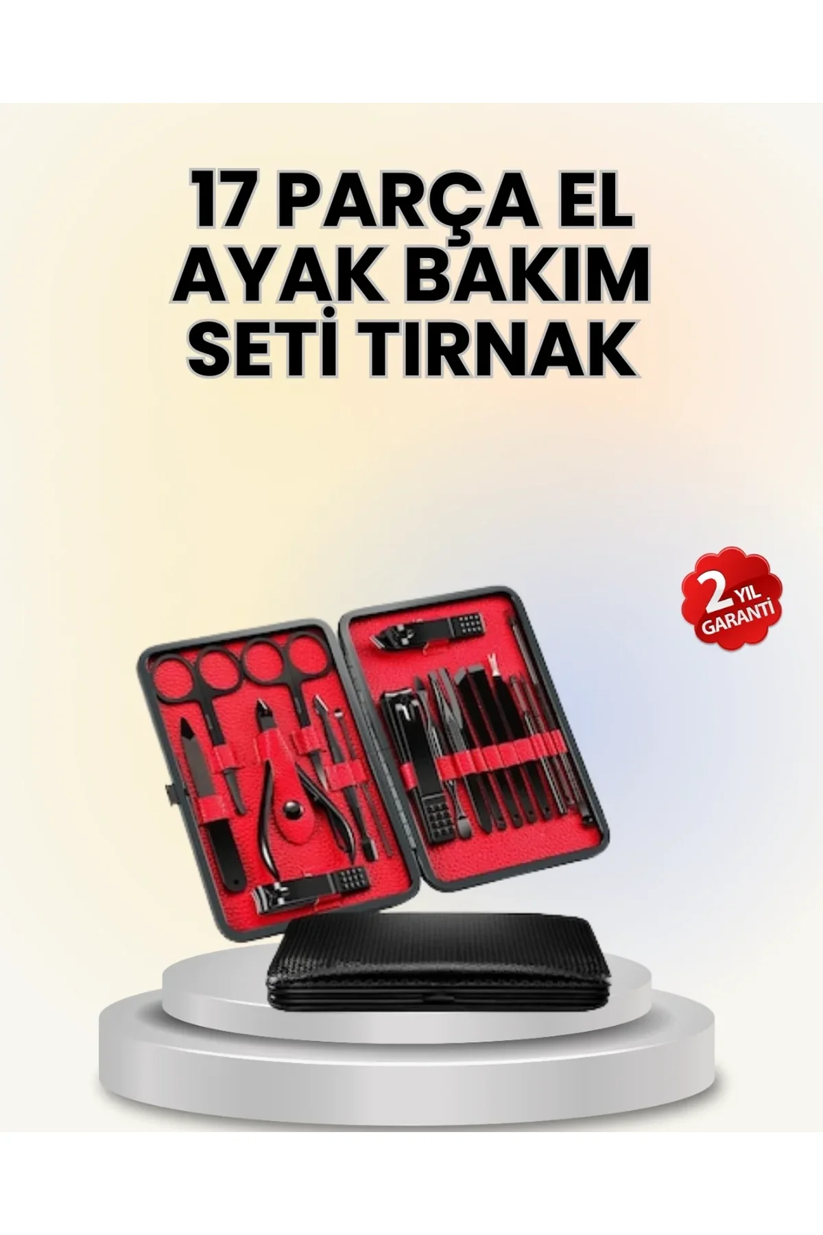 17 Parçalık Deri Kaplamalı Manikür Seti - Just Cheap Store Görsel 2