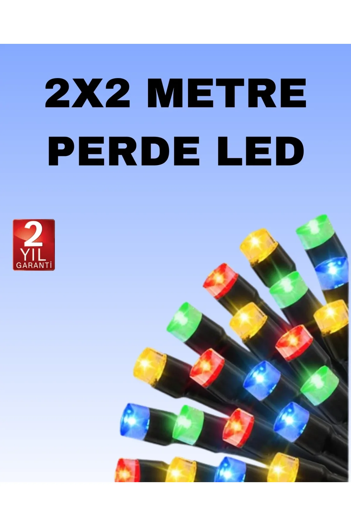 Noel Ve Parti Dekorasyonu İçin 2x2 Led Perde Işık – 8 Fonksiyonlu - Just Cheap Store Görsel 2