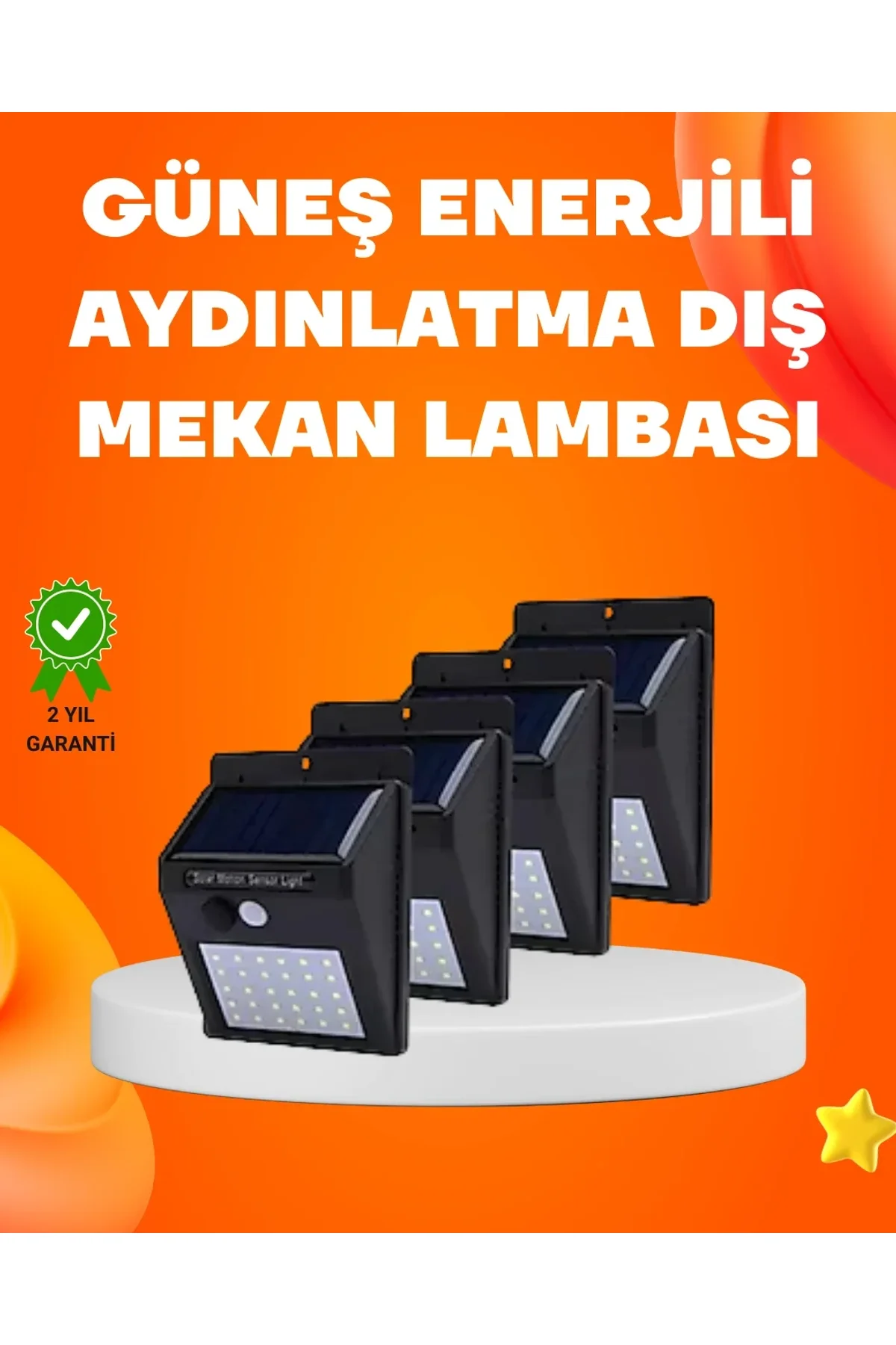 Montajlı Güneş Enerjili Duvar Tipi Aydınlatma – 8 Saat Çalışma Süresi - Just Cheap Store Görsel 2