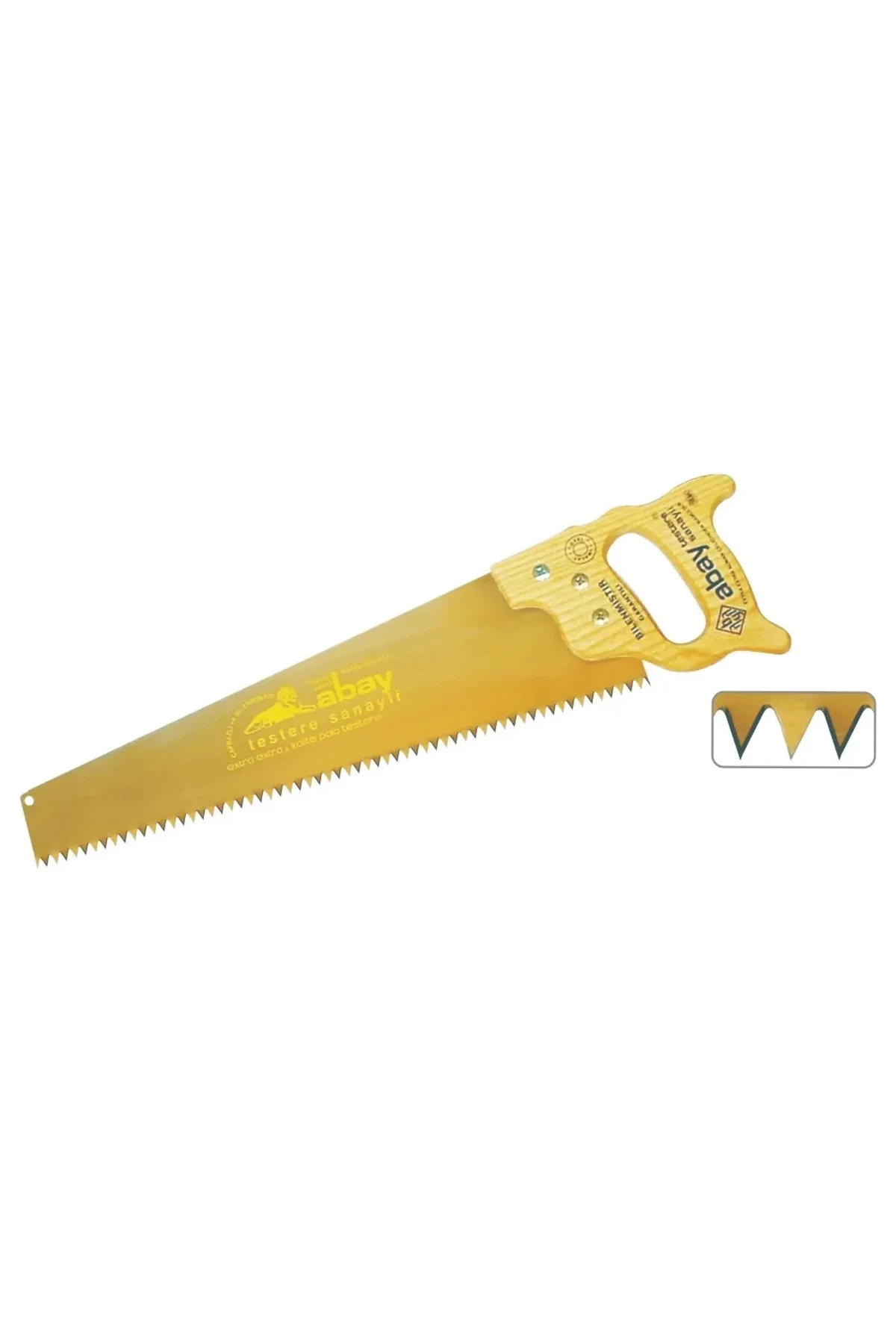 Sarı Çelik Pala Testere 50 Cm - Ahşap Sap