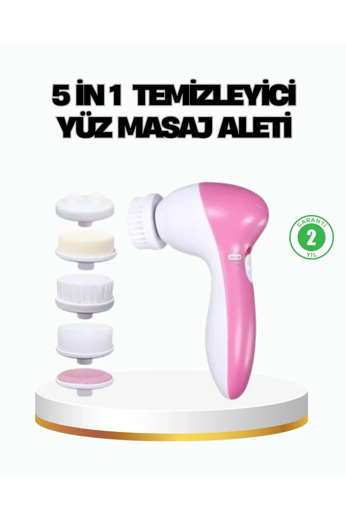5’i 1 Arada Yüz Temizleme Cihazı – Masaj, Fırça, Peeling Ve Krem Uygulama Aparatlı - Just Cheap Store Görsel 2
