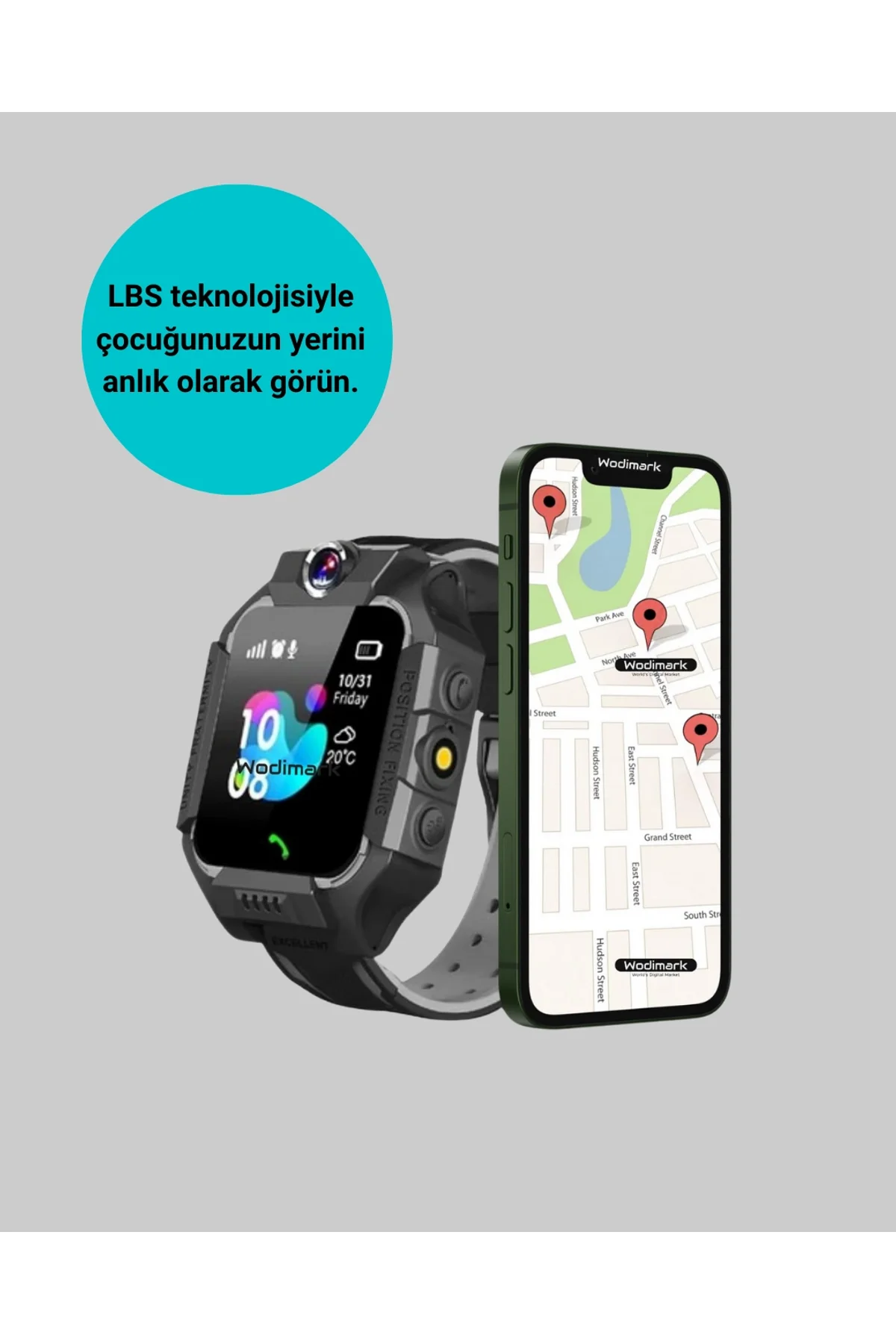S10 Akıllı Çocuk Saati Siyah - Just Cheap Store Görsel 3