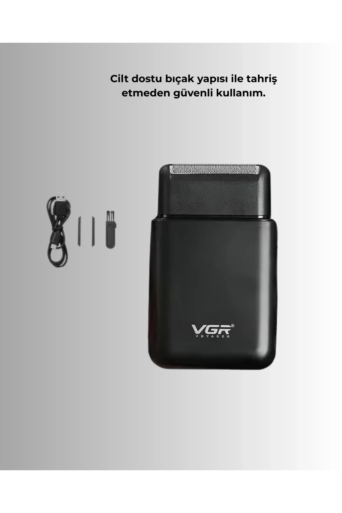 Kart Tasarımlı Şarjlı Tıraş Makinesi | 2 Başlıklı Hassas Kesim - Just Cheap Store Görsel 5