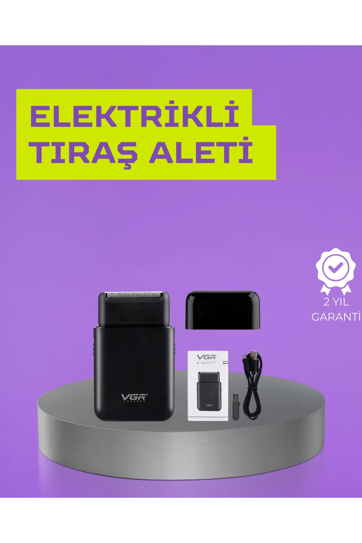 Kart Tasarımlı Şarjlı Tıraş Makinesi | 2 Başlıklı Hassas Kesim