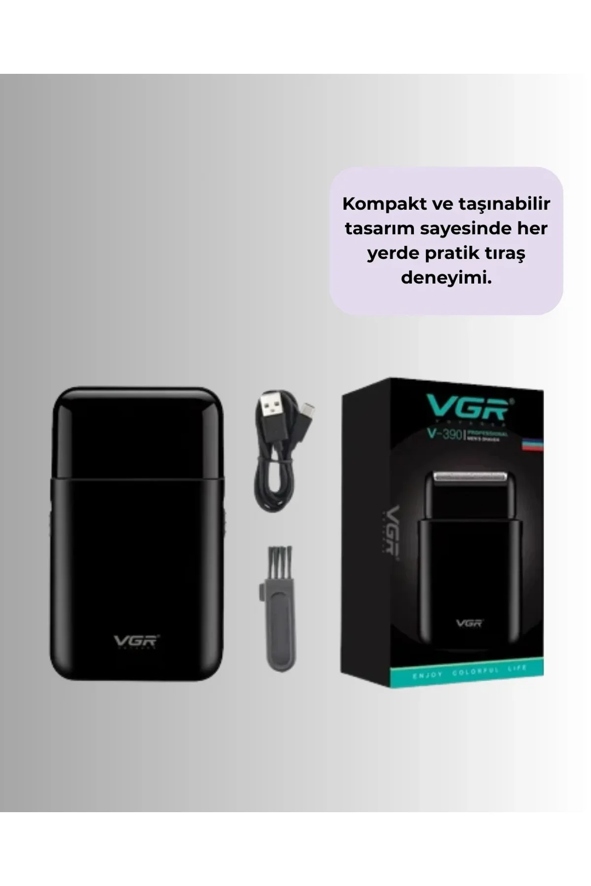 Kart Tasarımlı Şarjlı Tıraş Makinesi | 2 Başlıklı Hassas Kesim - Just Cheap Store Görsel 3