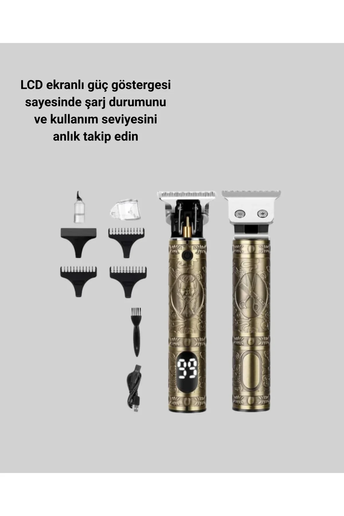 0.1 Mm Hassas Kesim Tıraş Makinesi Şarjlı Metal Gövde - Just Cheap Store Görsel 4