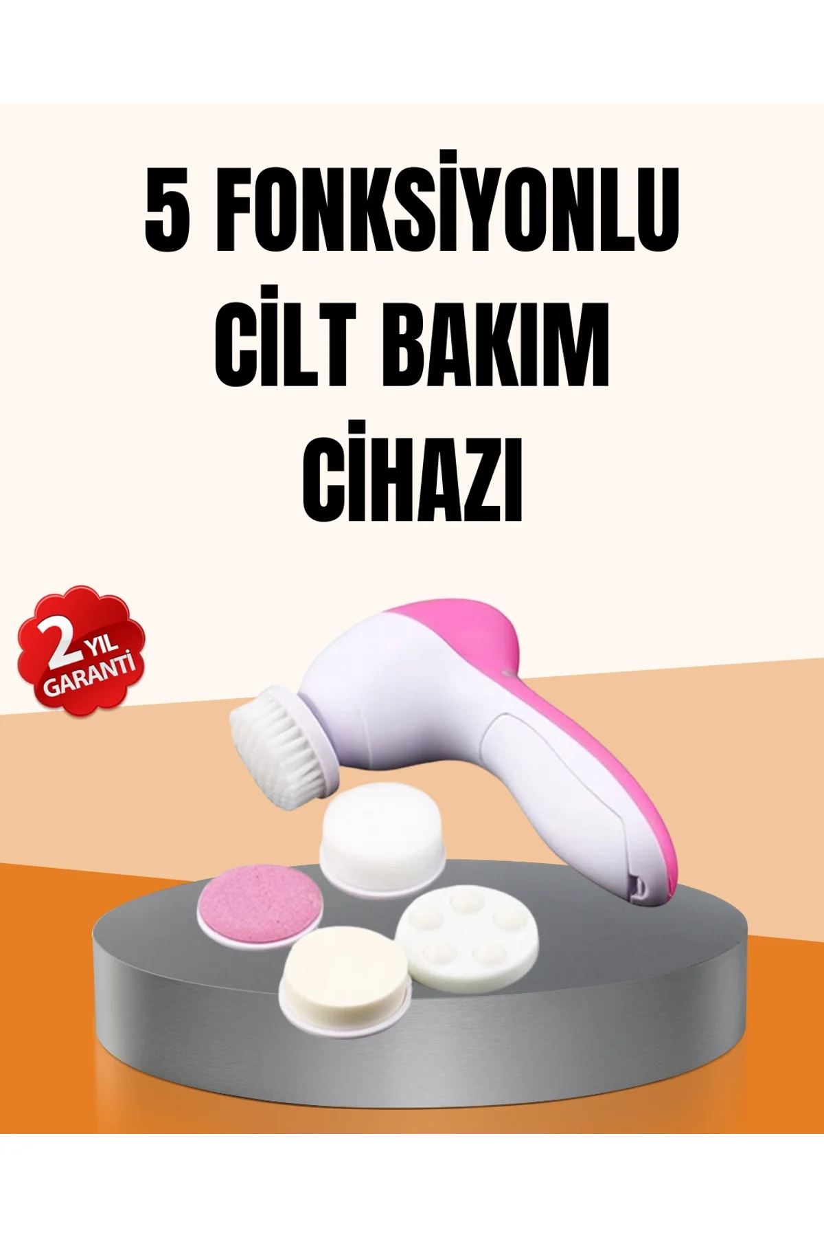 Derin Temizleme Ve Masaj İçin 5 Başlıklı Yüz Cilt Bakım Aleti