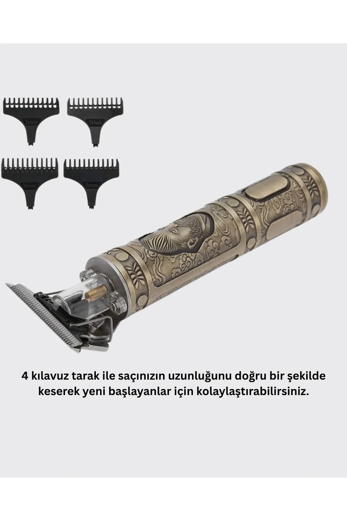 Dayanıklı Çelik Kafa Ve Güçlü Motorlu Saç Sakal Makinesi - Just Cheap Store Görsel 5