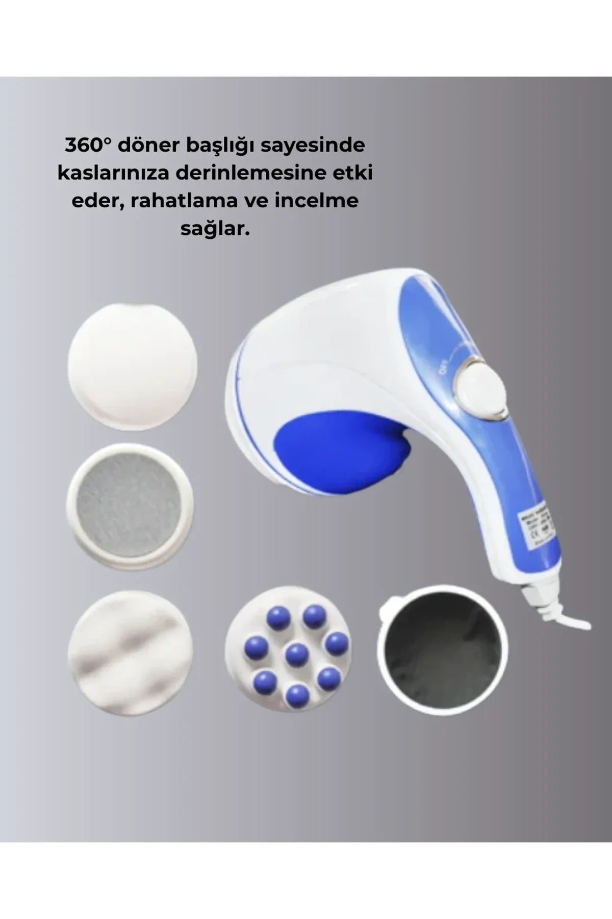 Elektrikli Yağ Yakıcı Masaj Aleti 5 Başlıklı Vücut Şekillendirici - Just Cheap Store Görsel 4