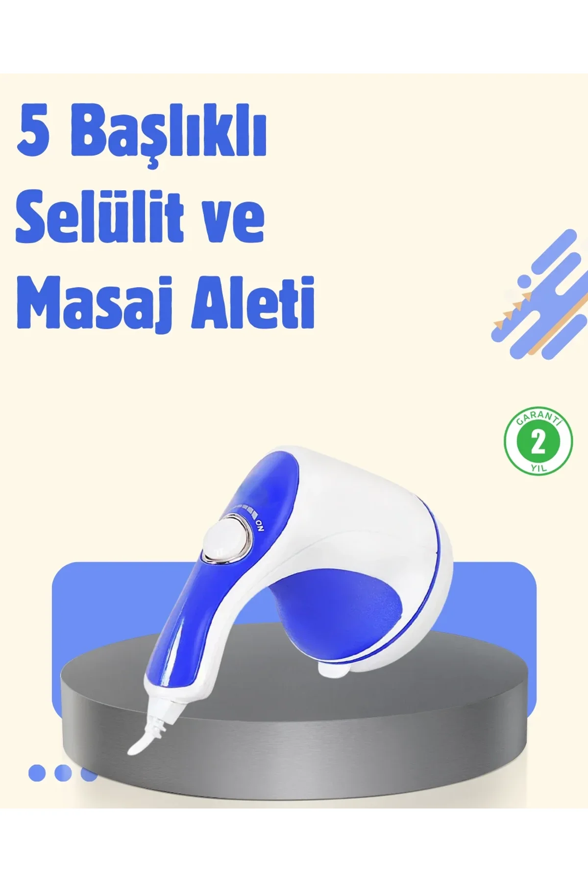 Elektrikli Yağ Yakıcı Masaj Aleti 5 Başlıklı Vücut Şekillendirici - Just Cheap Store Görsel 2