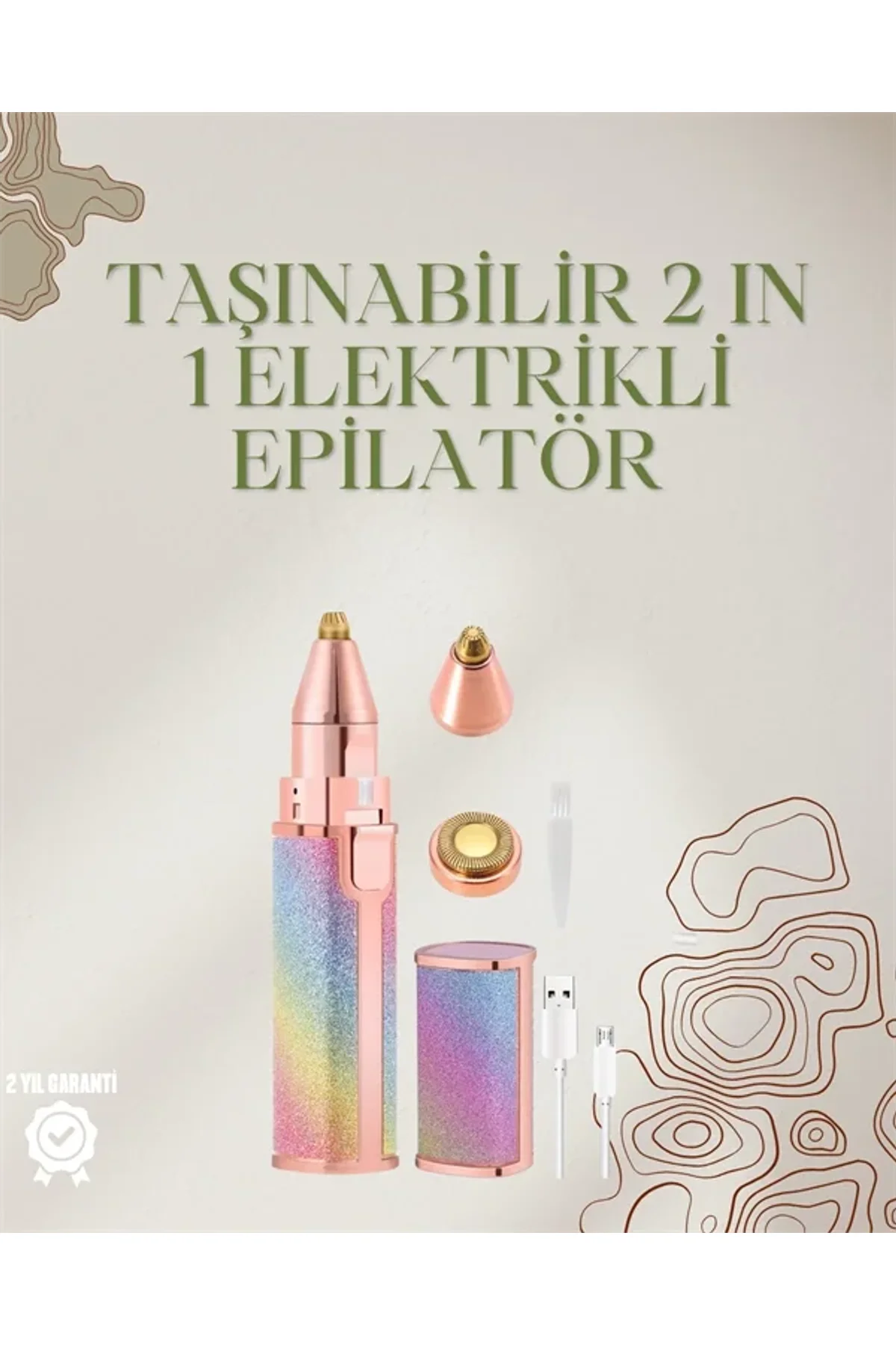 Mini Elektrikli Epilatör Cihazı – Usb Şarjlı, Acısız Yüz Ve Kaş Bakım Aleti - Just Cheap Store Görsel 2