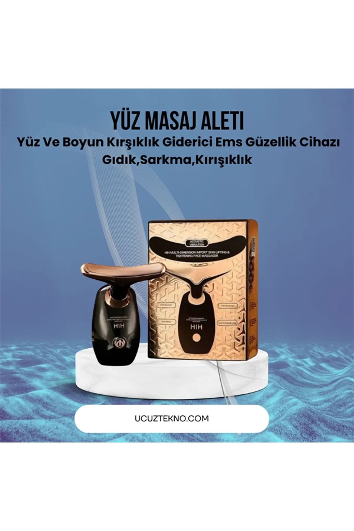 Yüz Ve Boyun Masaj Aleti – Yunus Tasarım, Kırışık Görünümü Giderici