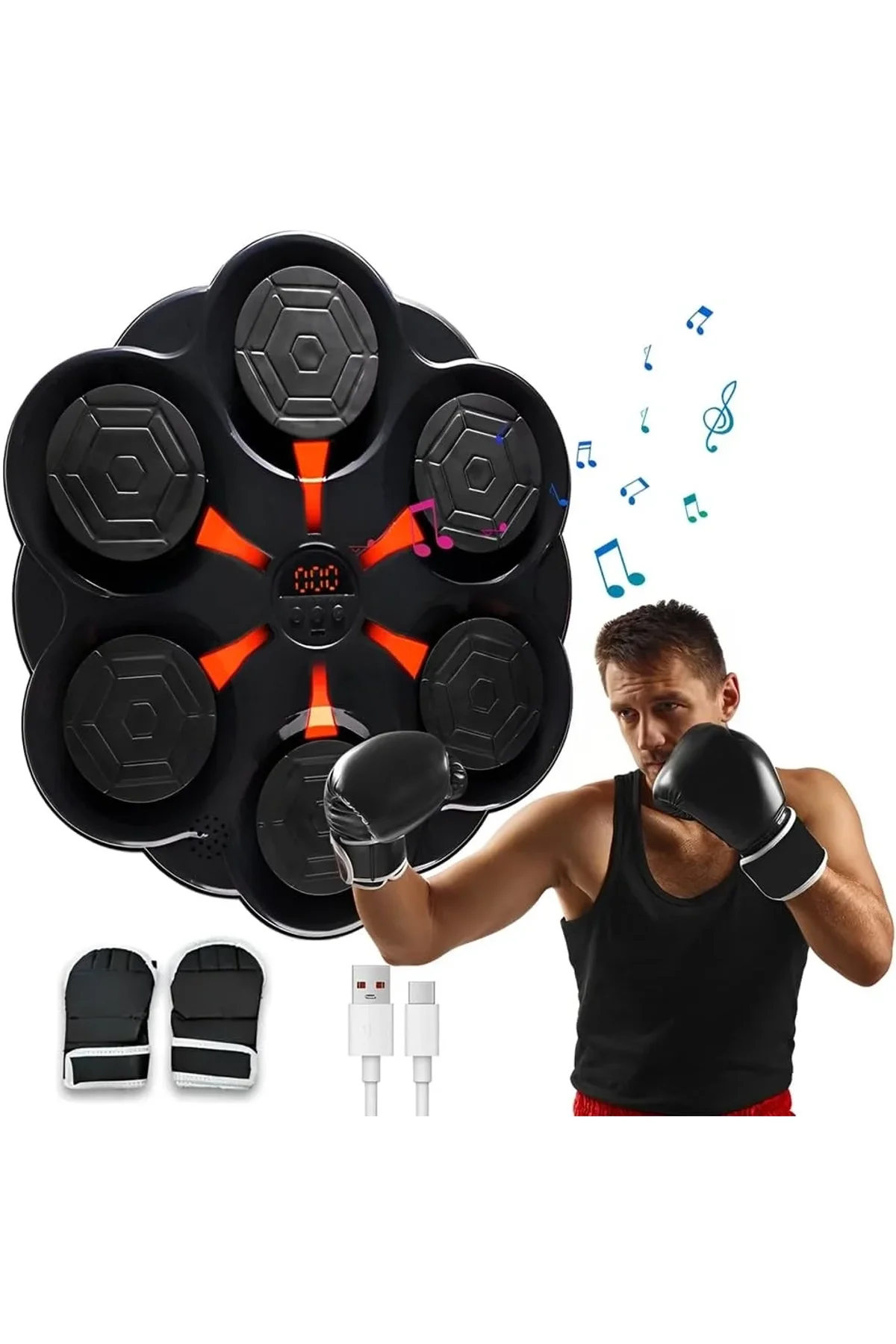 Duvar Boks Makinesi Müzikli Bluetooth Hoparlör Özellikli Led Işıklı Ritimli 9 Mod Seviye Ayarlı Box - Just Cheap Store Görsel 2
