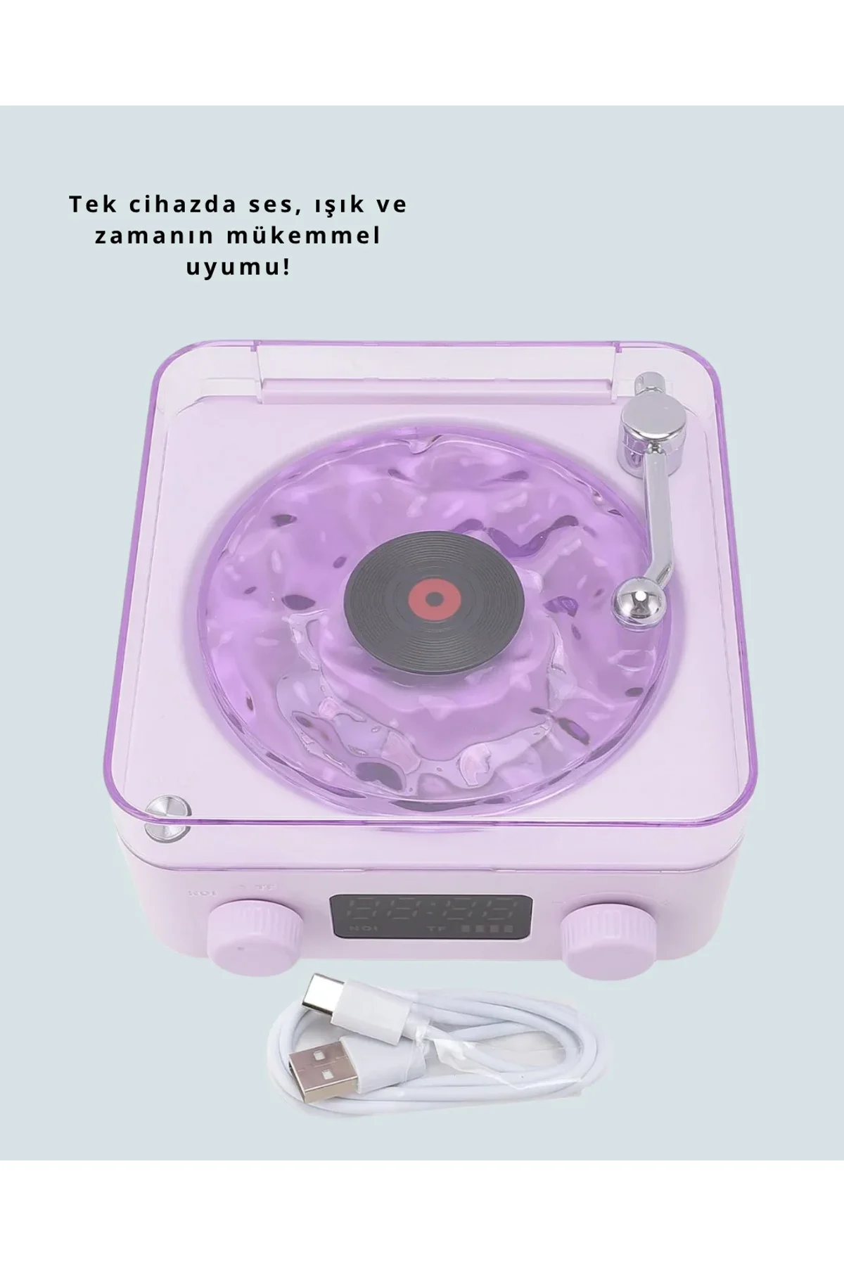 Retro Bluetooth Hoparlör Mor - Just Cheap Store Görsel 3