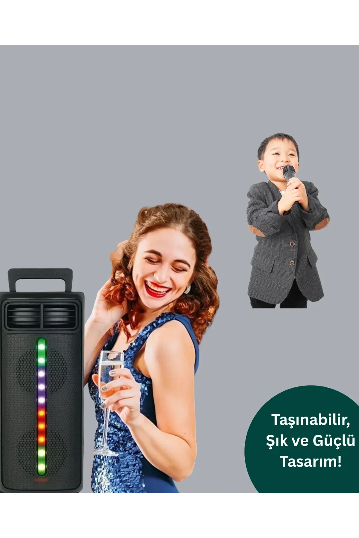 Bluetooth Işıklı Hoparlör – 2x5w Güç | Usb + Tf Kart + Fm Radyo | Siyah Renk - Just Cheap Store Görsel 5
