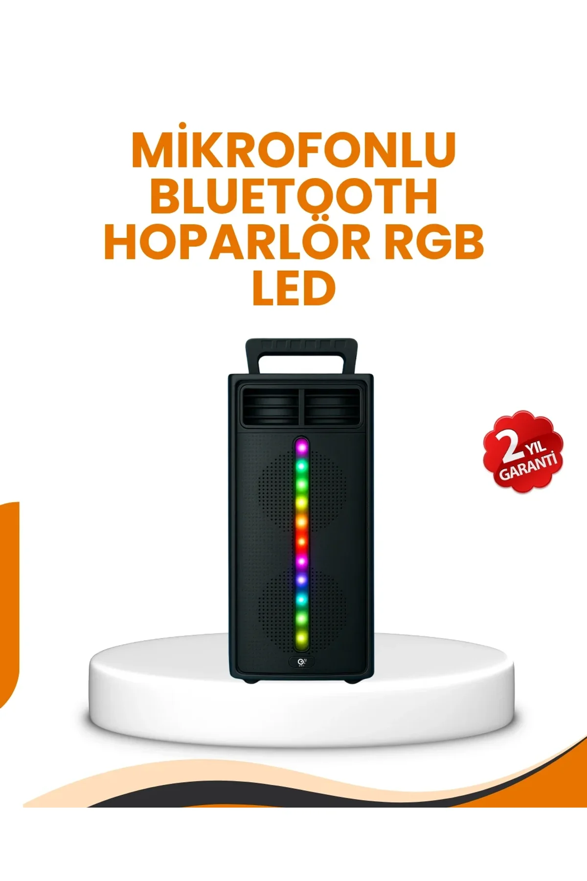 Bluetooth Işıklı Hoparlör – 2x5w Güç | Usb + Tf Kart + Fm Radyo | Siyah Renk - Just Cheap Store Görsel 2