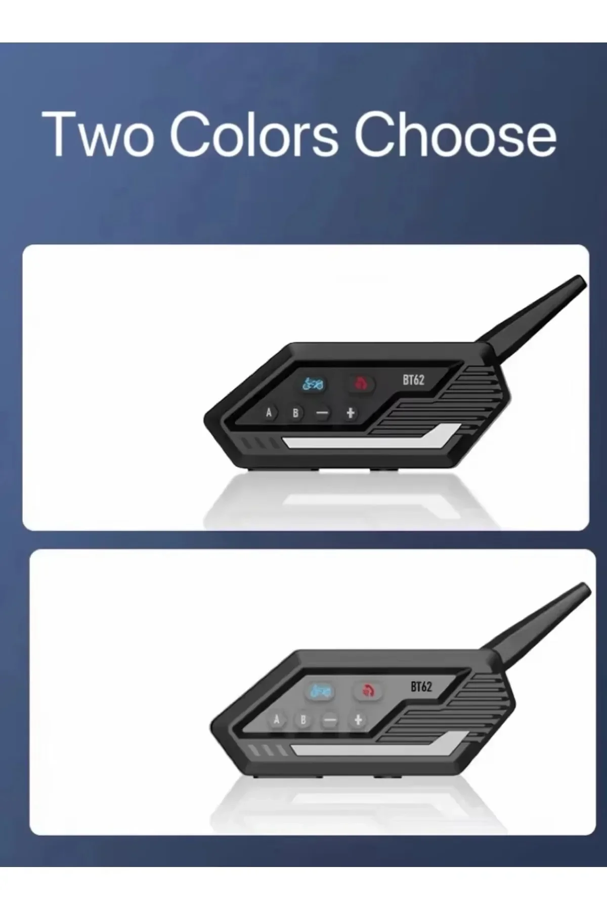 Bt62 Motosiklet Kask Kulaklığı Bluetooth Intercom 2 Intercom Bağlantılı - Just Cheap Store Görsel 5