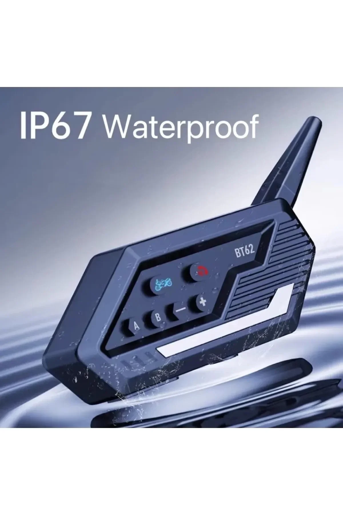 Bt62 Motosiklet Kask Kulaklığı Bluetooth Intercom 2 Intercom Bağlantılı - Just Cheap Store Görsel 2