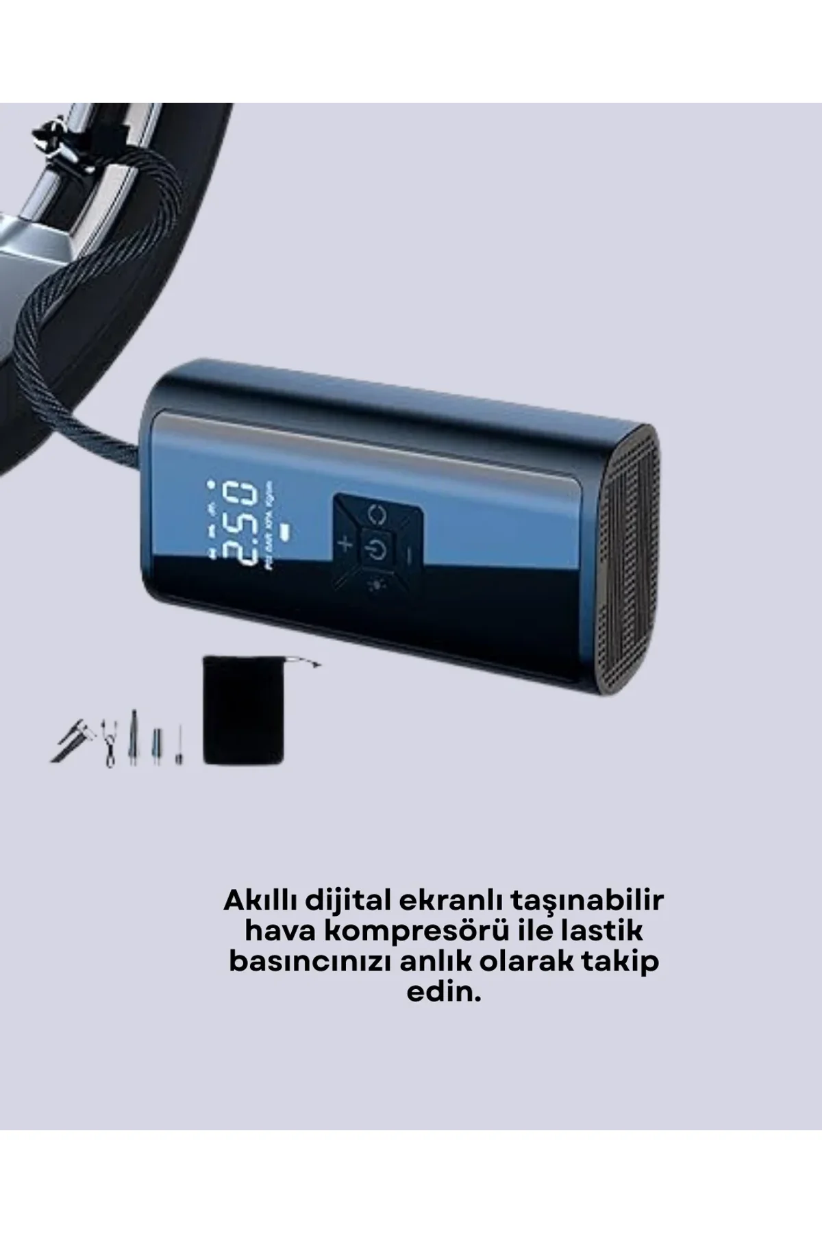 Bisiklet, Motosiklet Ve Araçlar İçin Çok Amaçlı Hava Pompası - Just Cheap Store Görsel 4