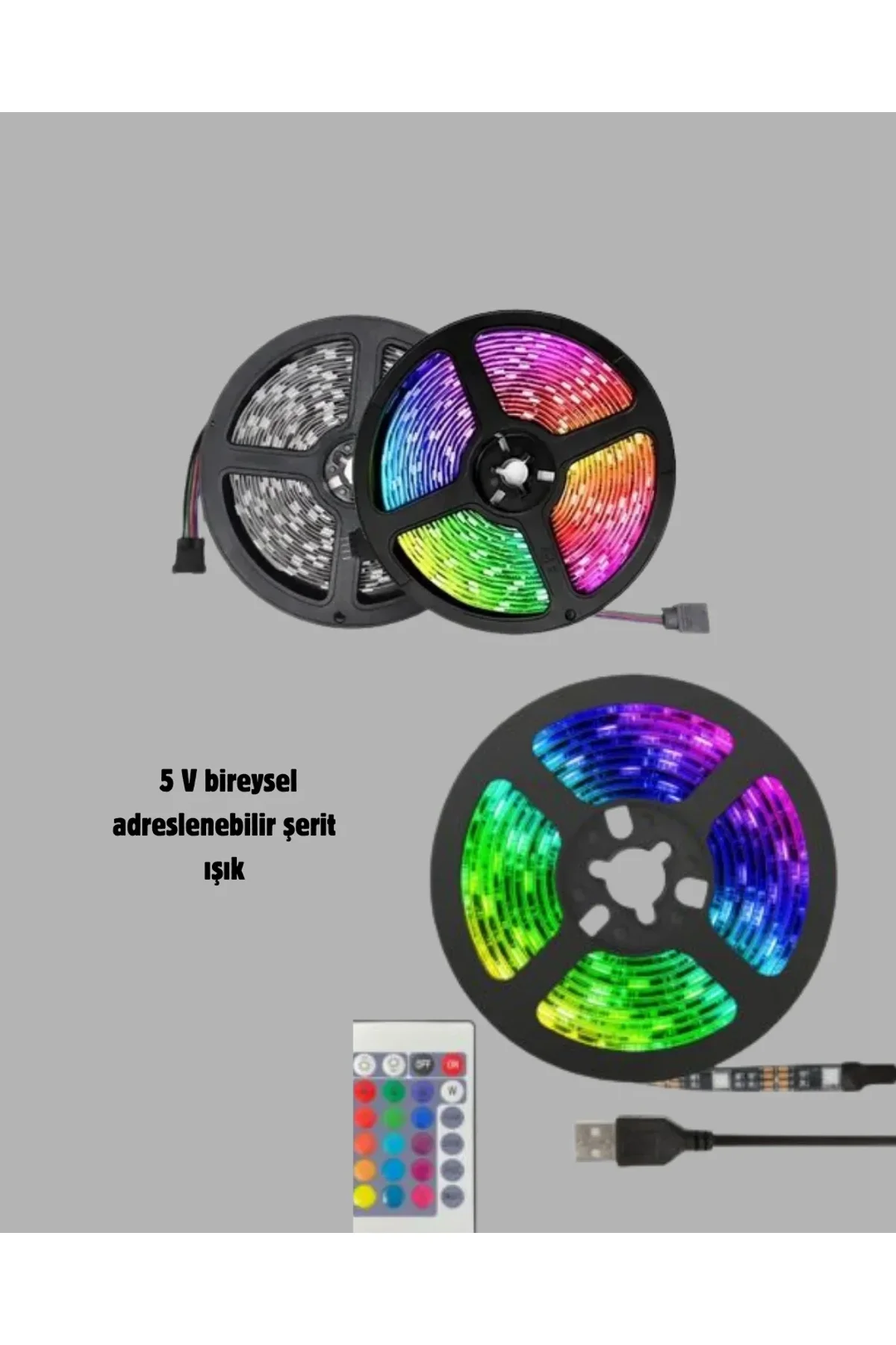 Smart Şerit Led Işık – Uzaktan Kumandalı, Usb Girişli, Müzik Modlu - Just Cheap Store Görsel 4