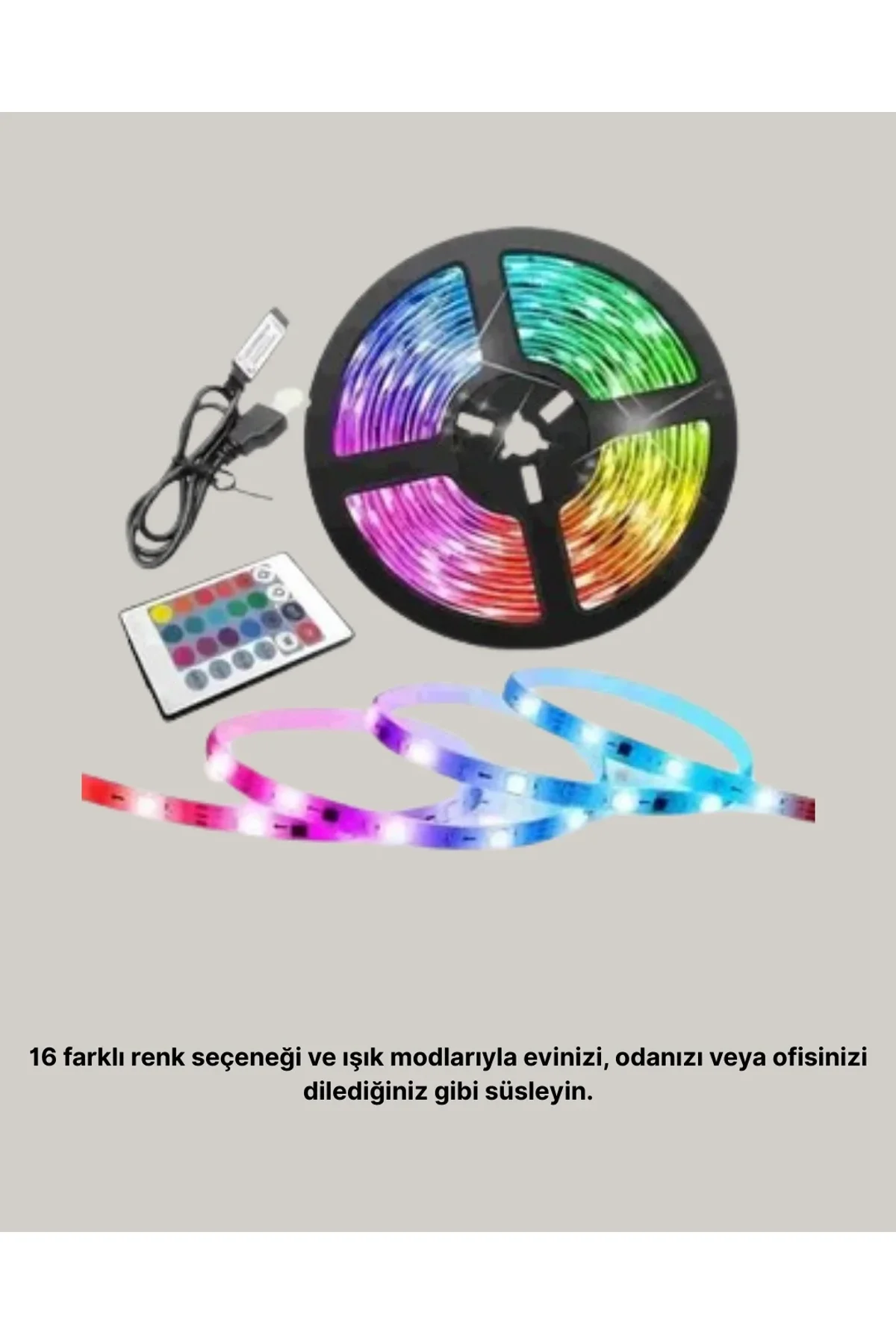 Müziğe Duyarlı Renkli Smart Şerit Led Işık Usb Bağlantılı Ambiyans Aydınlatma - Just Cheap Store Görsel 4