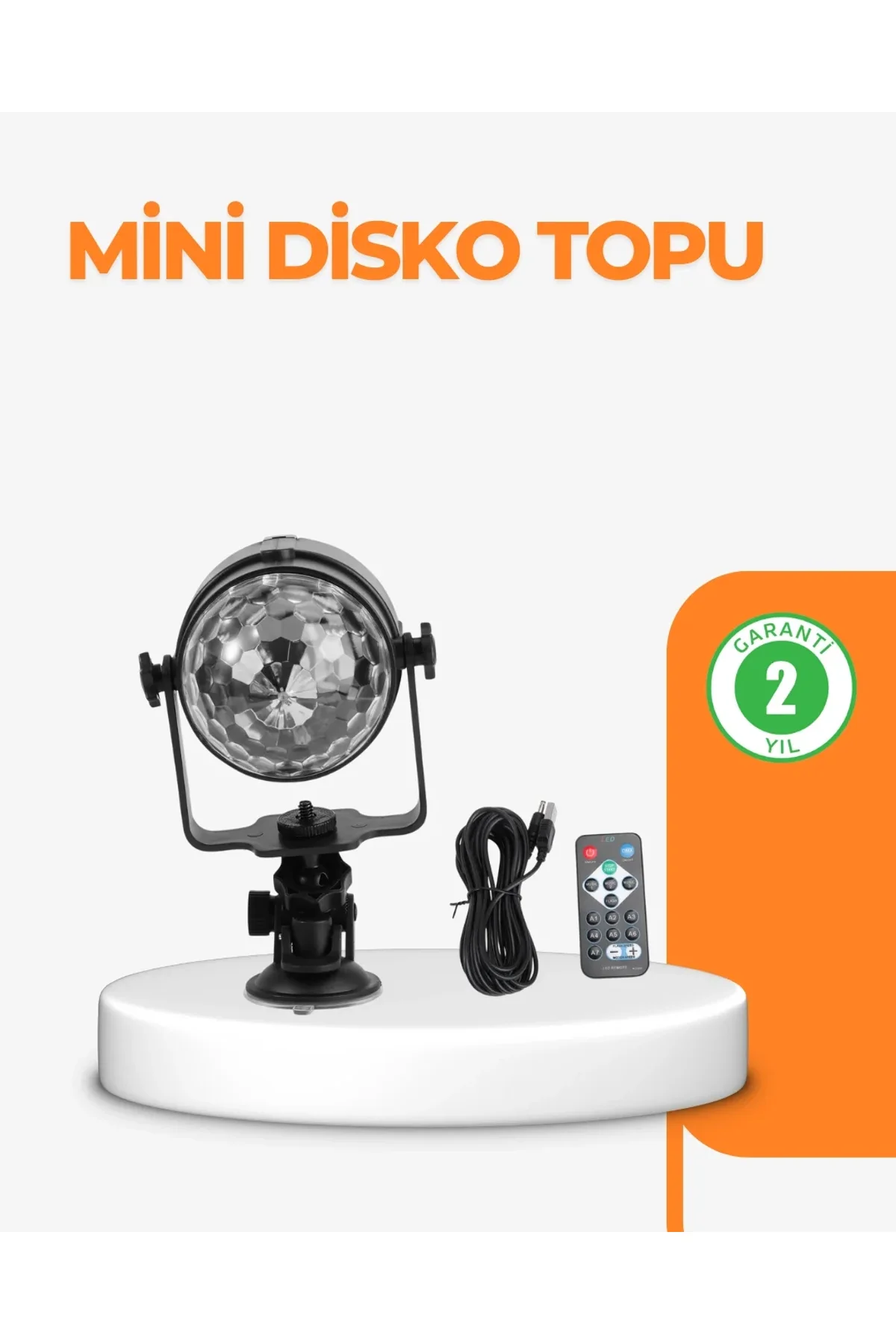 3 Renk 7 Mod Döner Disko Topu Işık - Just Cheap Store Görsel 2