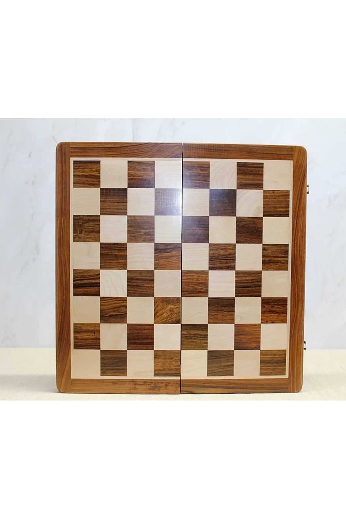 Özel Vernikli Mıknatıs Taşlı Ahşap Katlanabilir Kutulu Satranç Oyunu 30 Cm G223 - Just Cheap Store Görsel 4