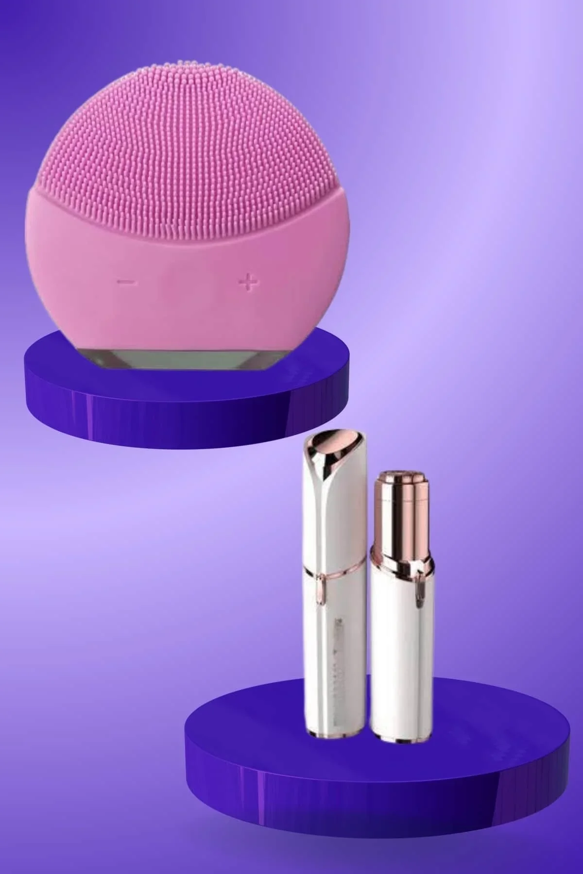 Kaş Bıyık Ve Yüz Epilasyon Aleti Ve Titreşimli Yüz Temizleme Masaj Aleti İkili Set - Just Cheap Store Görsel 5