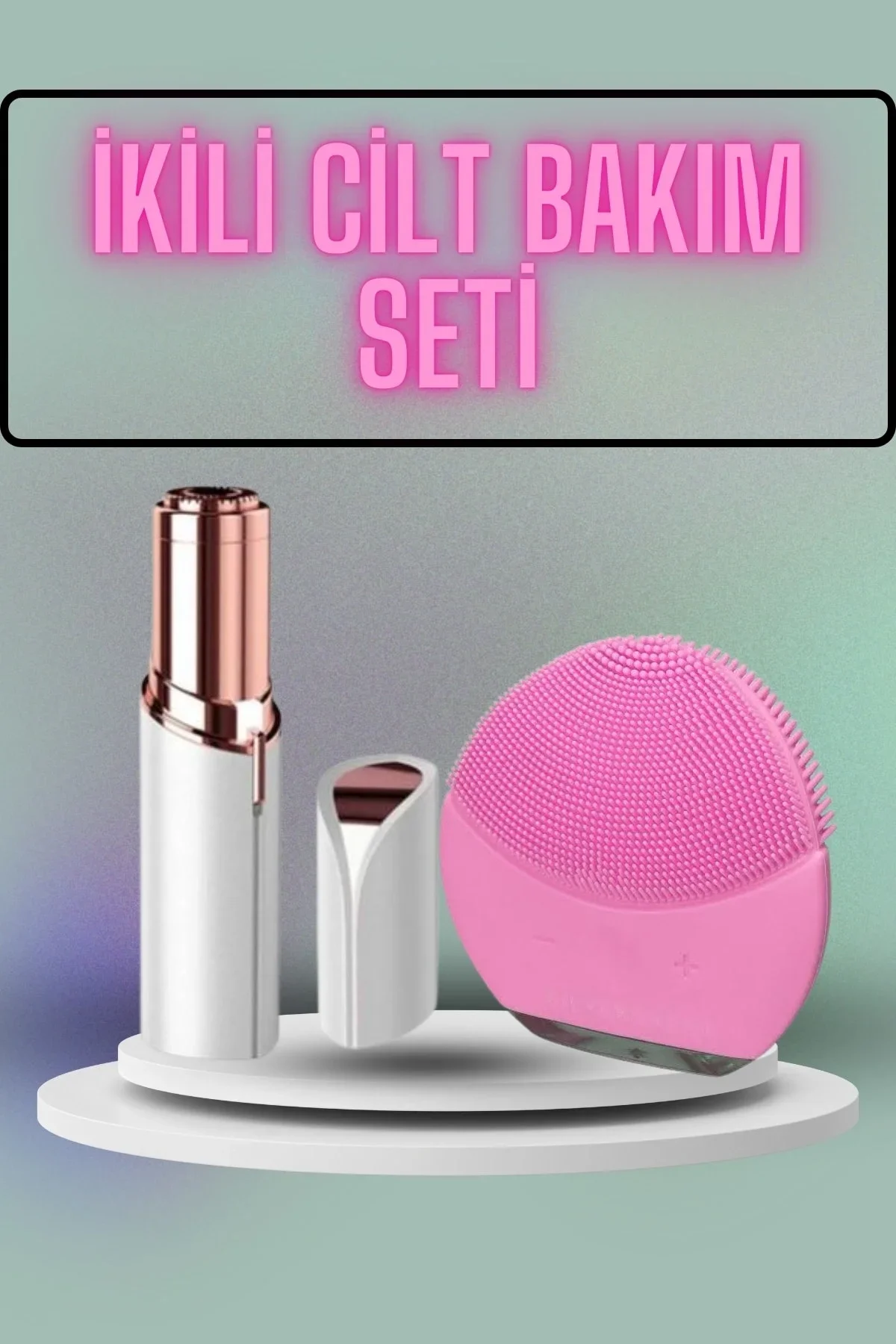 Kaş Bıyık Ve Yüz Epilasyon Aleti Ve Titreşimli Yüz Temizleme Masaj Aleti İkili Set - Just Cheap Store Görsel 2